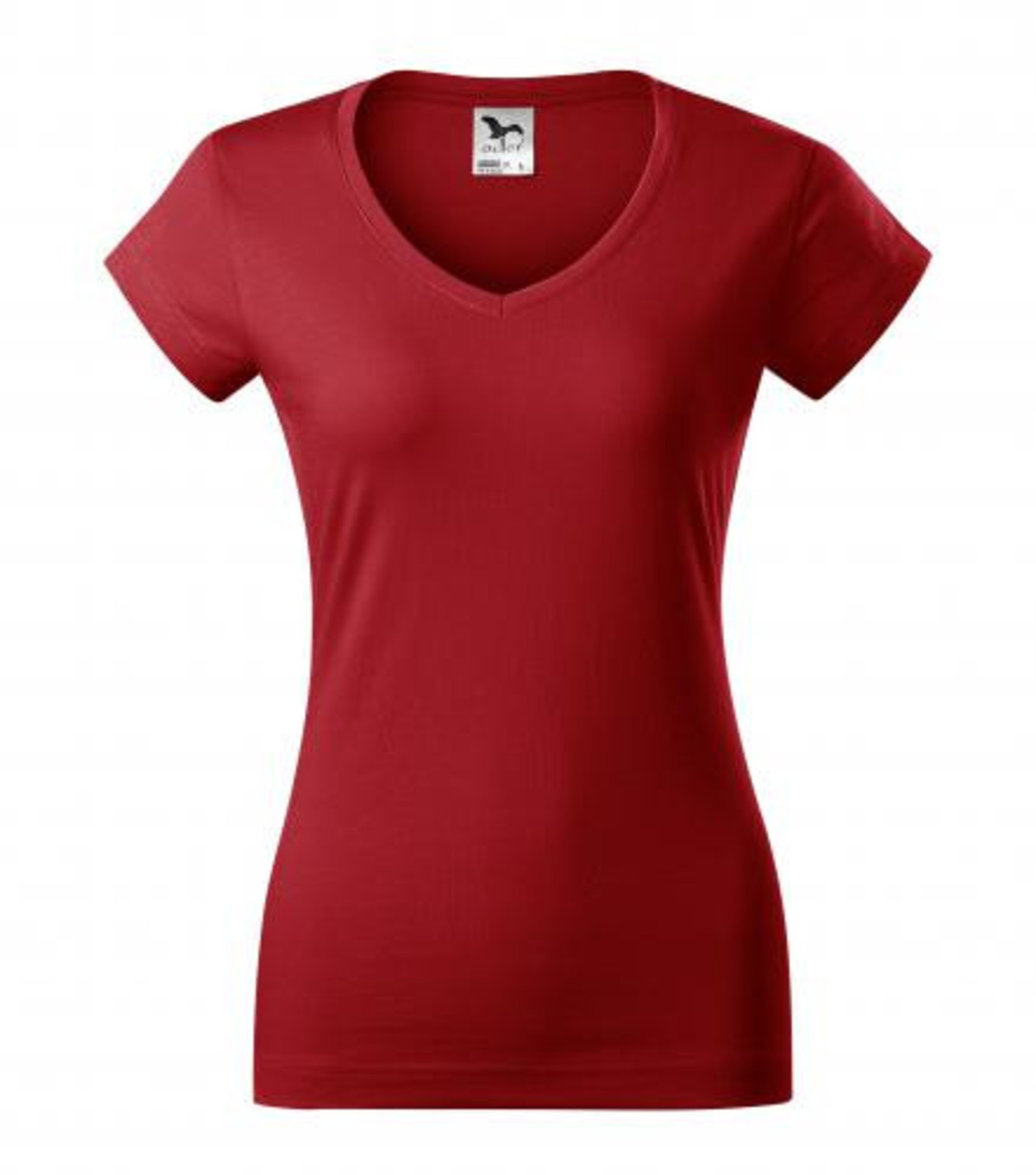 Dámske tričko s V výstrihom Adler Fit V-Neck 162 - veľkosť: XL, farba: červená