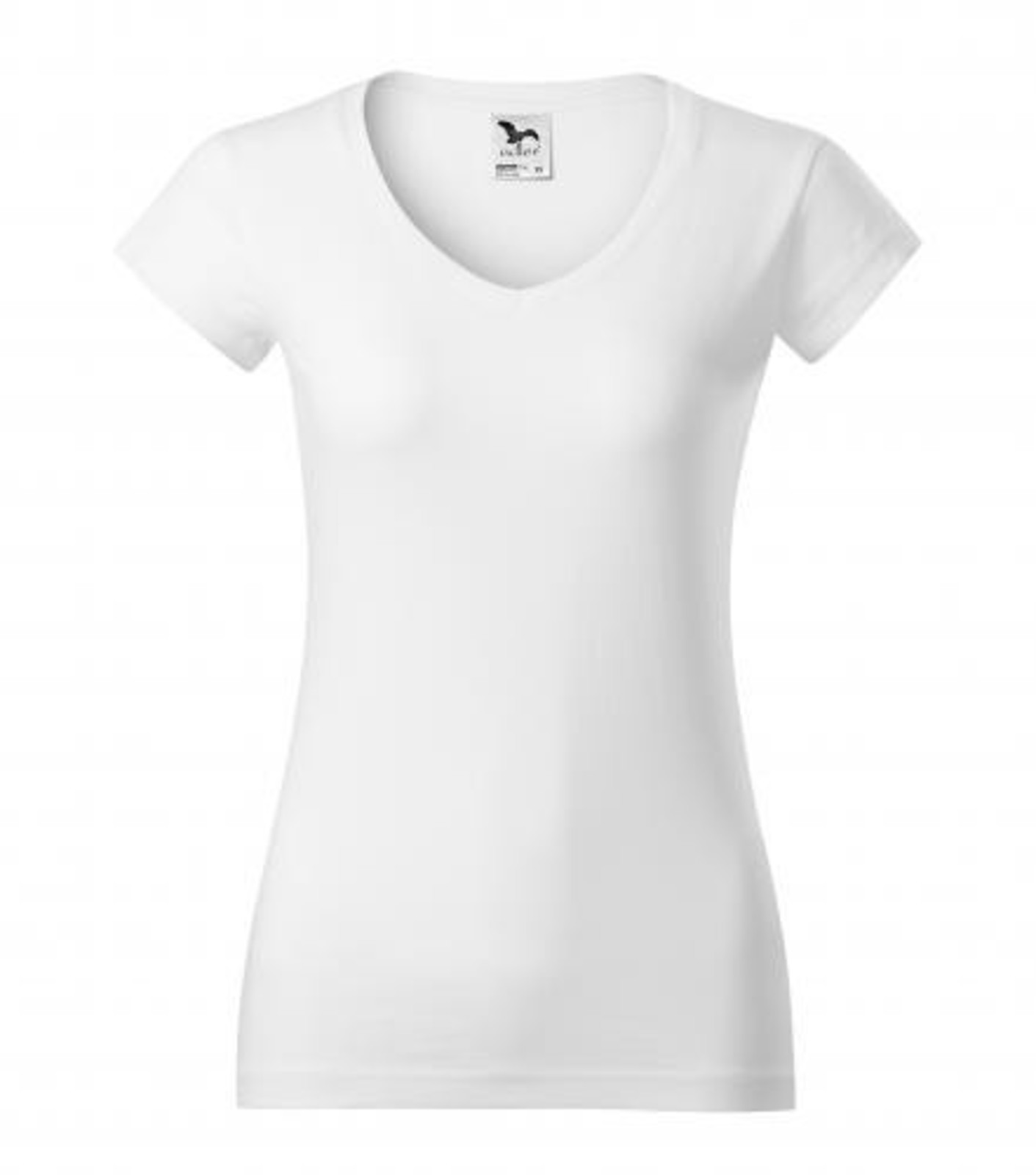 Dámske tričko s V výstrihom Adler Fit V-Neck 162 - veľkosť: M, farba: biela