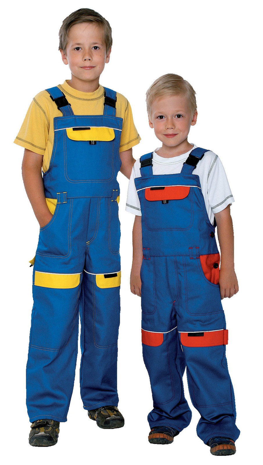Detské montérky na traky ARDON Cool Trend - veľkosť: 116, farba: modrá/žltá