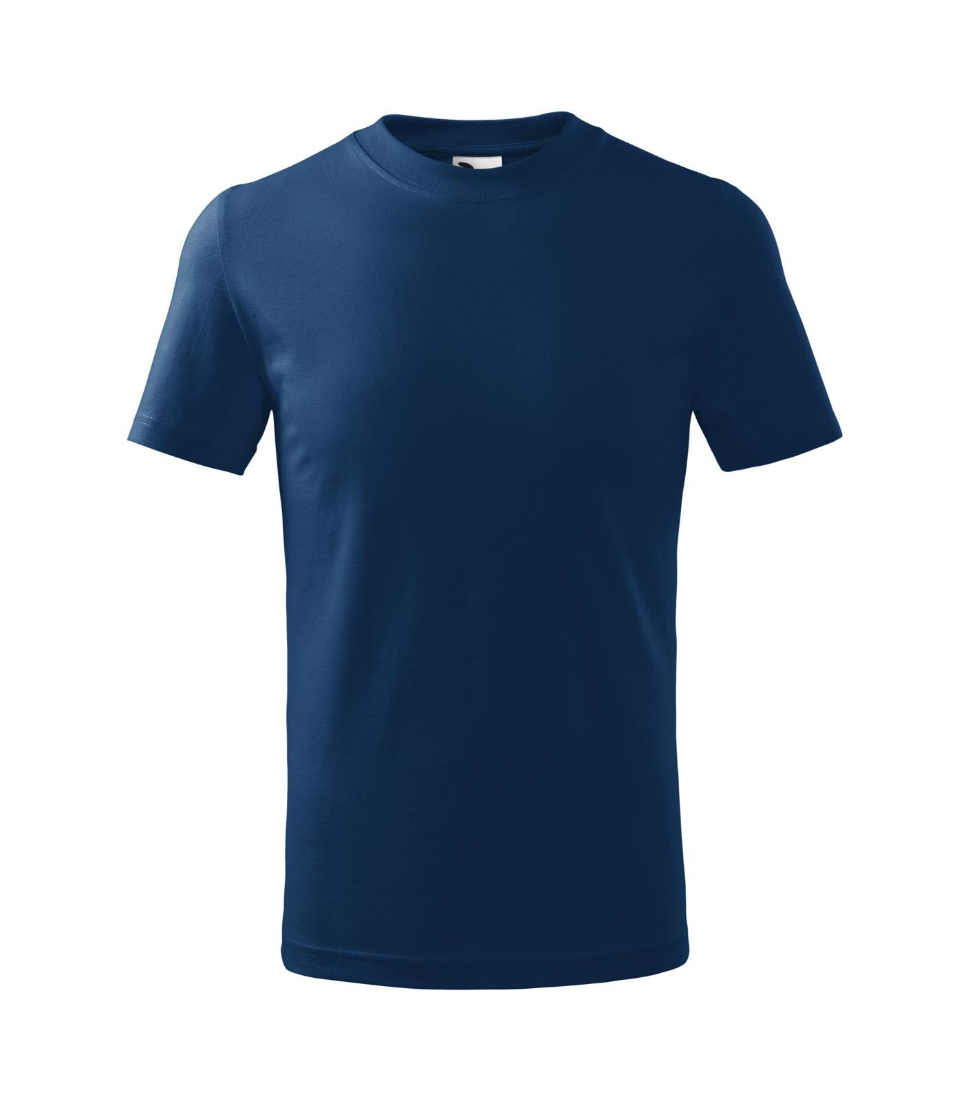 Detské tričko Malfini Basic 138 - veľkosť: 122, farba: polnočná modrá