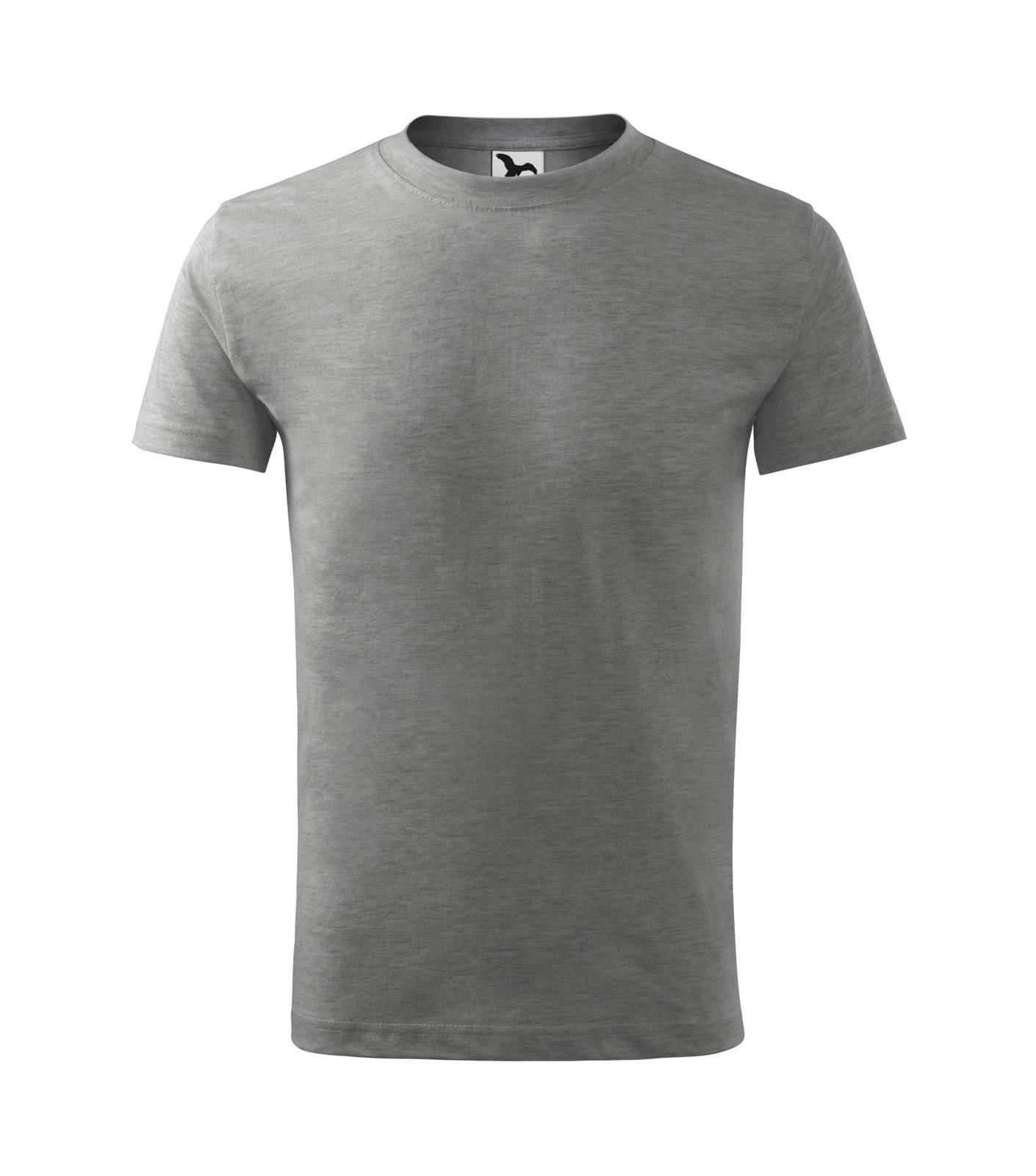 Detské tričko Malfini Basic 138 - veľkosť: 122, farba: tmavosivý melír
