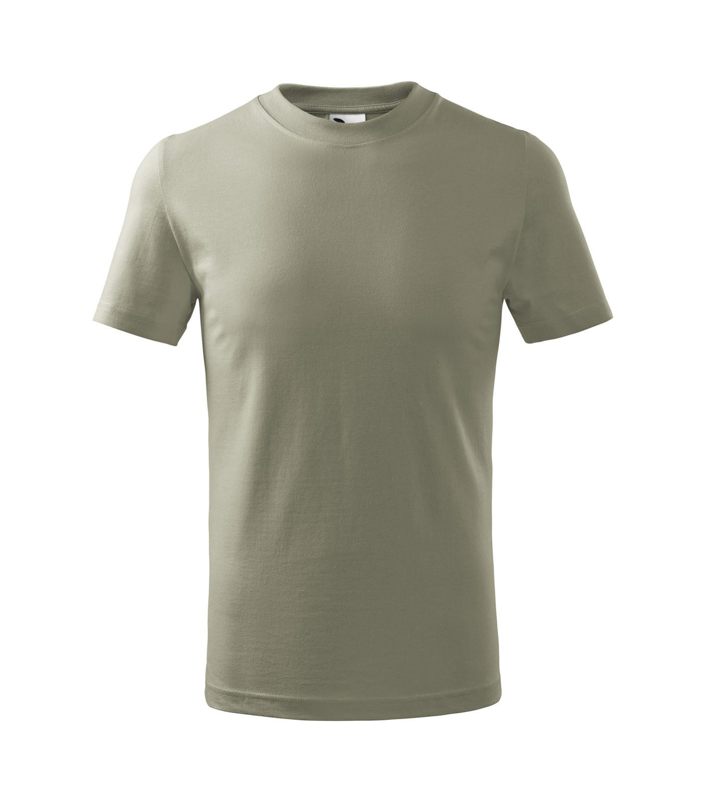 Detské tričko Malfini Basic 138 - veľkosť: 122, farba: khaki svetlá