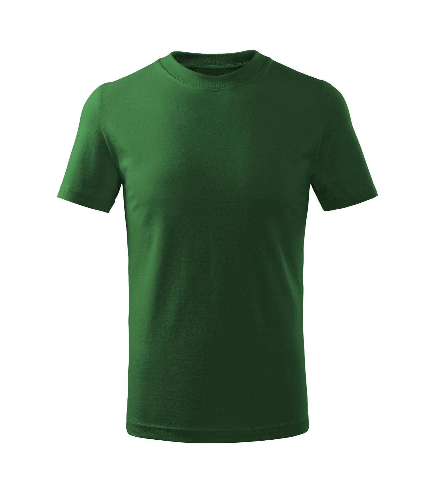 Detské tričko Malfini Basic Free F38 - veľkosť: 122, farba: fľašková zelená