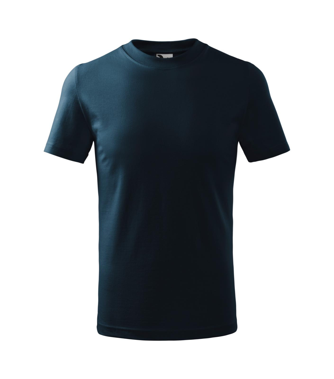 Detské tričko Malfini Classic 100 - veľkosť: 134, farba: tmavo modrá