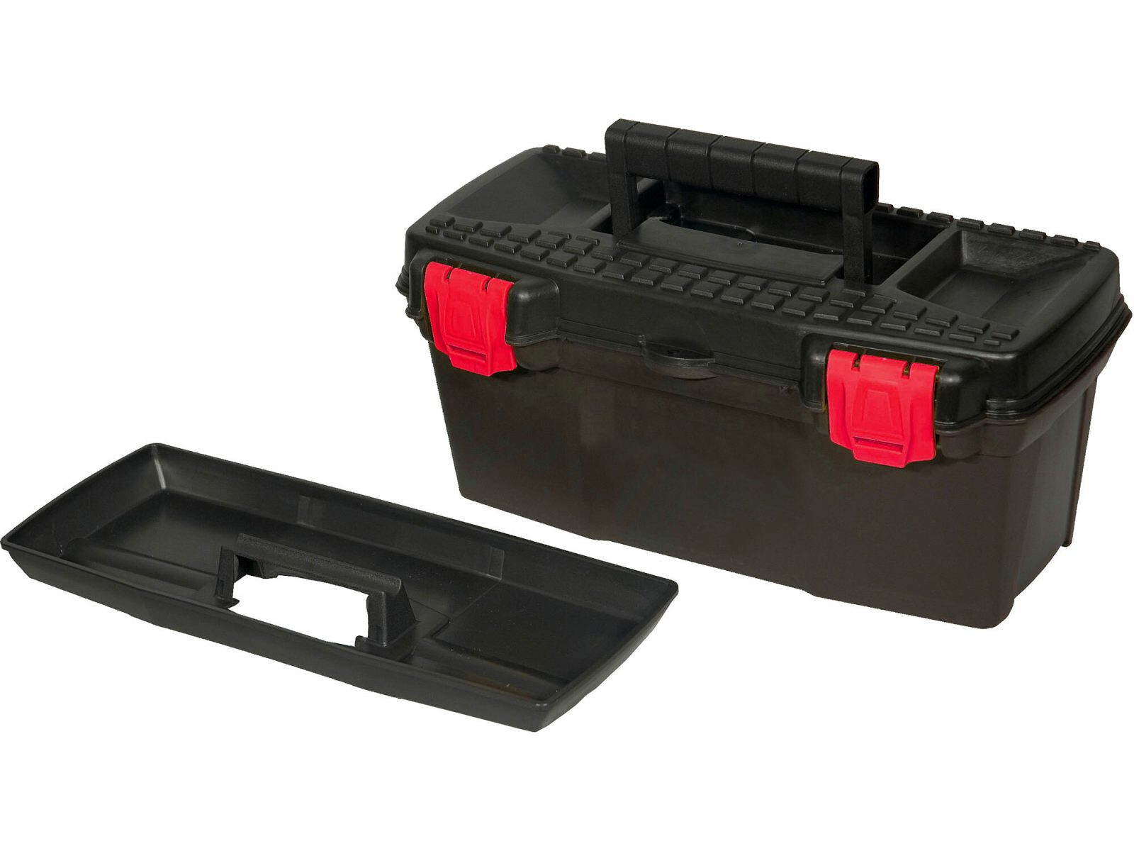 Extol Craft 78812 kufor na náradie plastový, 420x230x200mm - farba: čierna/červená