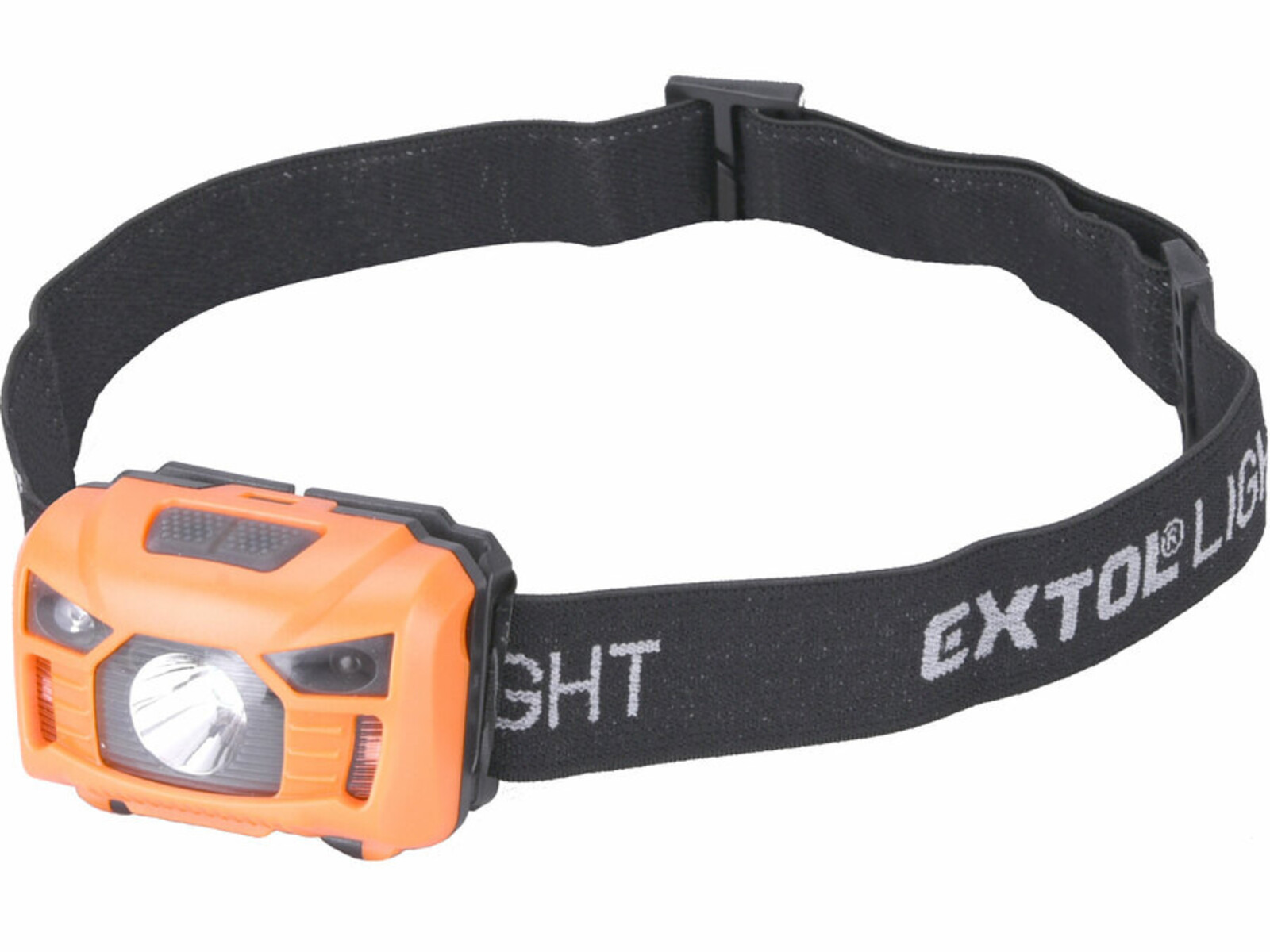 Extol Light 43180 čelovka 100lm, 3W LED, nabíjateľná 1,2Ah Li-ion, microUSB nabíjanie, IR senzor - farba: čierna/oranžová