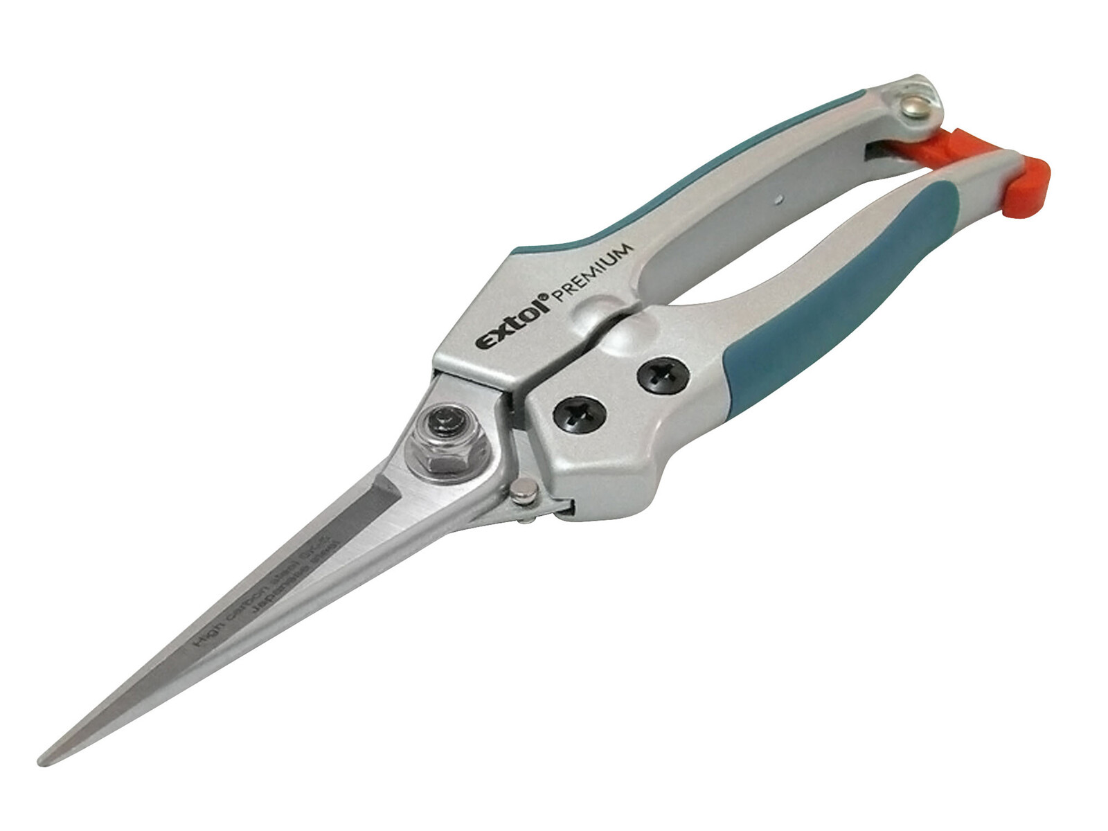 Extol Premium 8872105 nožnice záhradnícke dlhé úzke, 200mm, max. prestrih priemer 6mm, HCS - farba: sivá