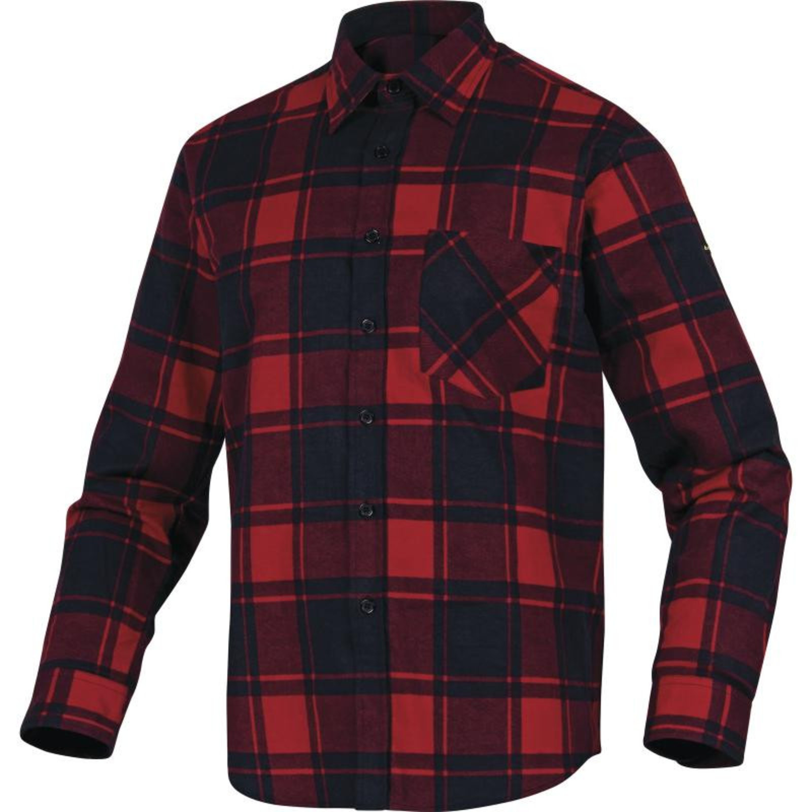 Flanelová košeľa Delta Plus Ruby - veľkosť: XL, farba: čierna/červená