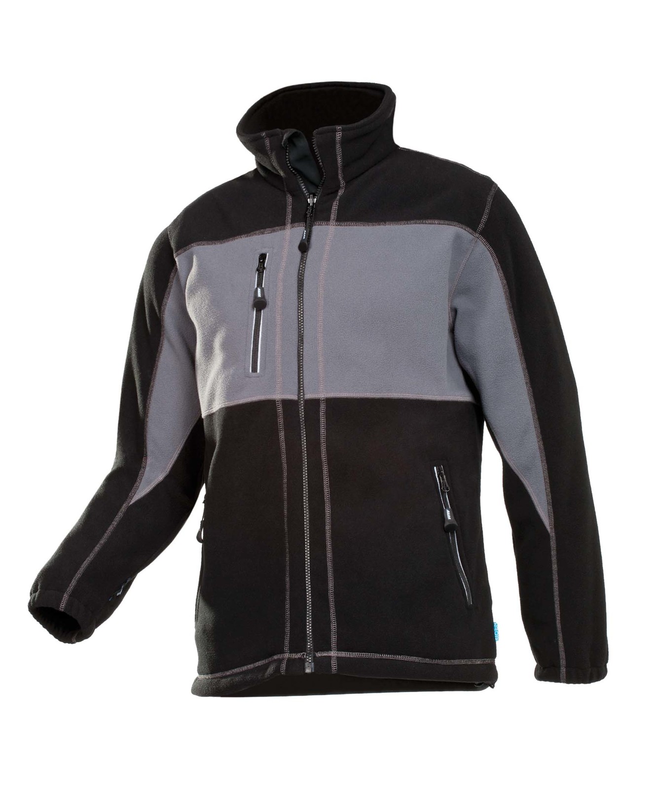 Fleece bunda Durango pánska - veľkosť: S, farba: sivá/čierna