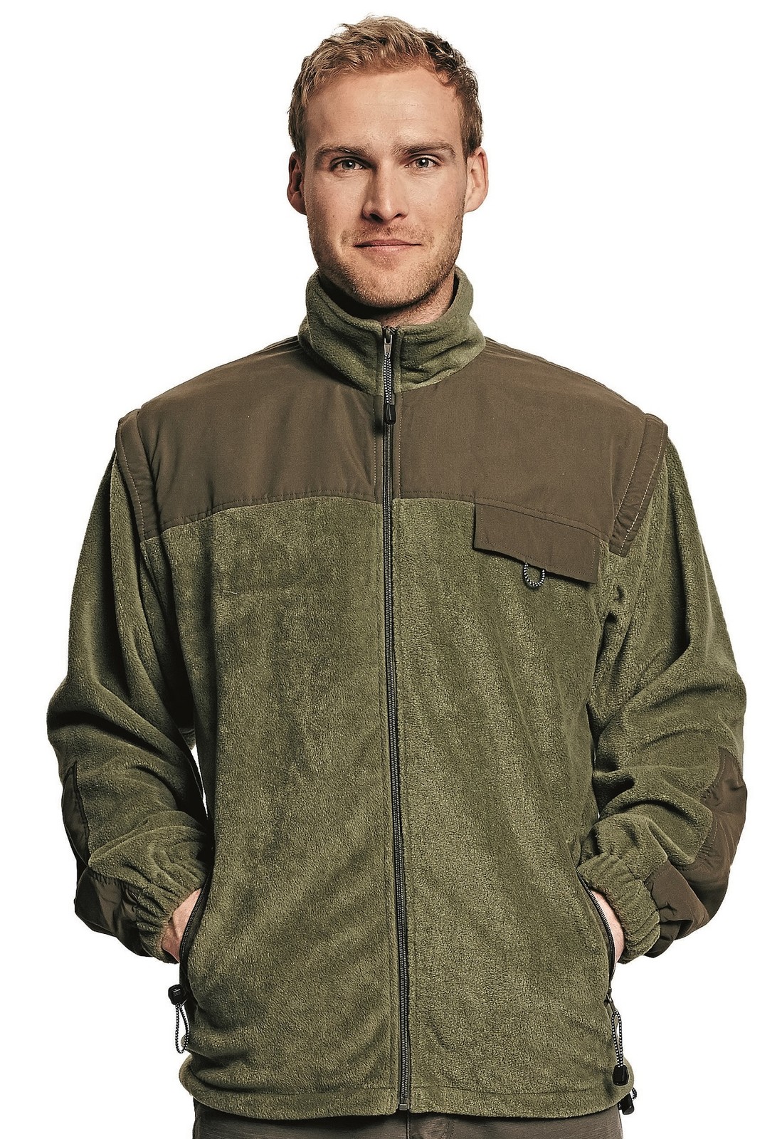 Fleece bunda Randwik 2v1 pánska - veľkosť: XL, farba: zelená
