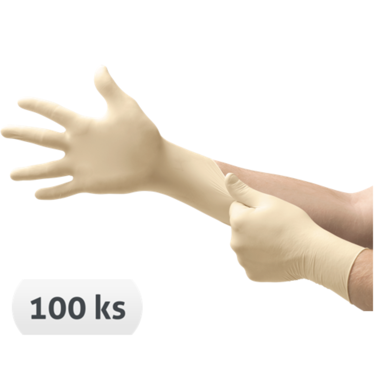 Jednorazové latexové rukavice Ansell 69-210 nepúdrované 100 ks - veľkosť: 6,5-7/S