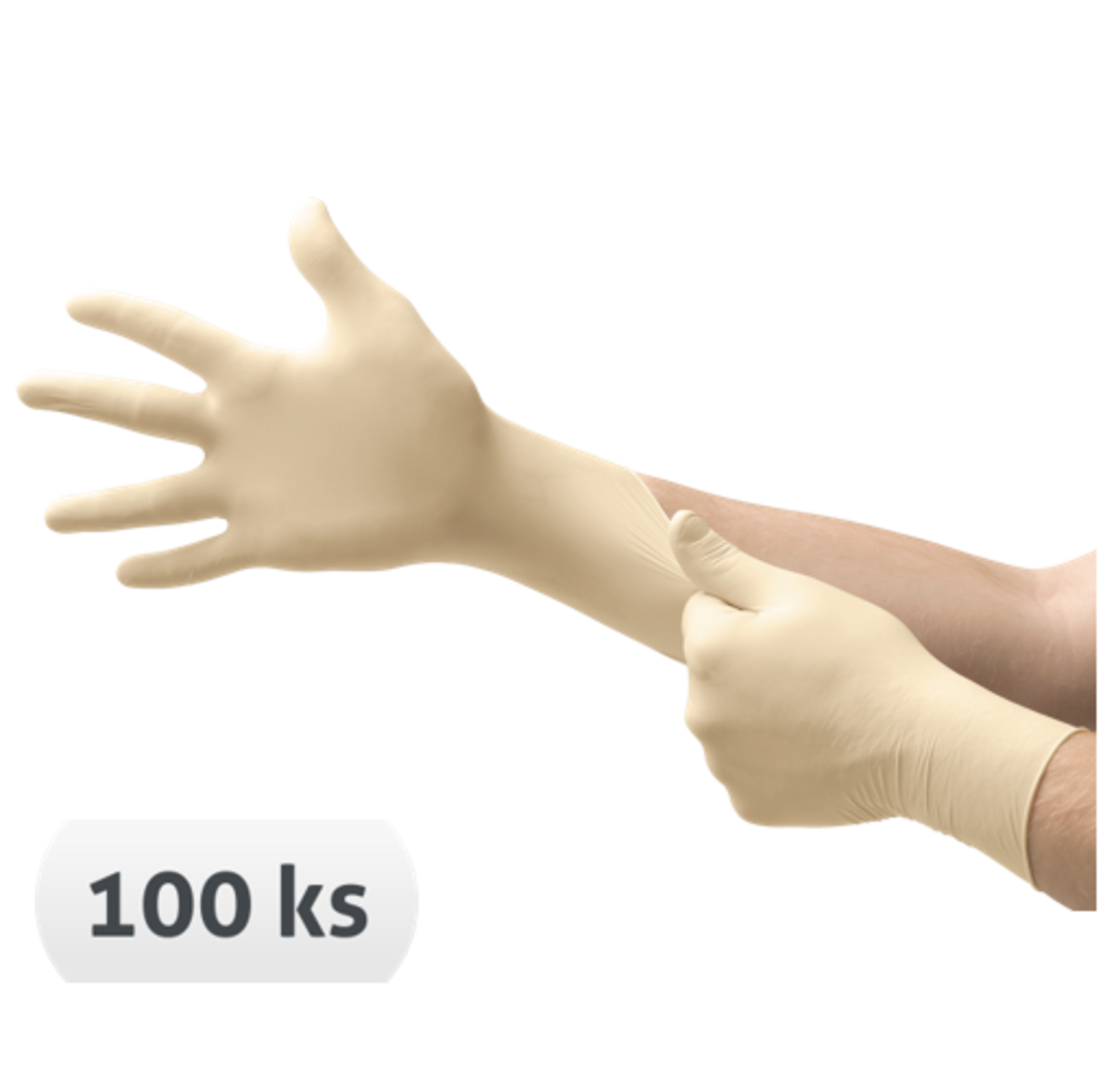 Jednorazové latexové rukavice Ansell 69-318 nepúdrované 100 ks - veľkosť: 6,5-7/S