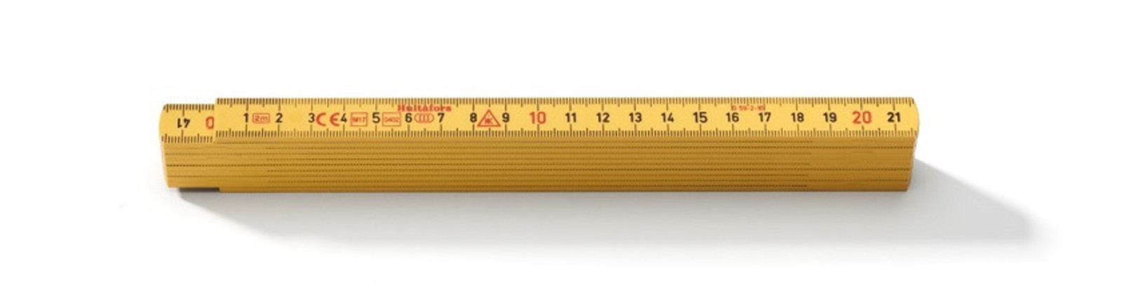 Laminátový skladací meter Hultafors 1m žltý (10 lamiel) - veľkosť: 1 m, farba: žltá