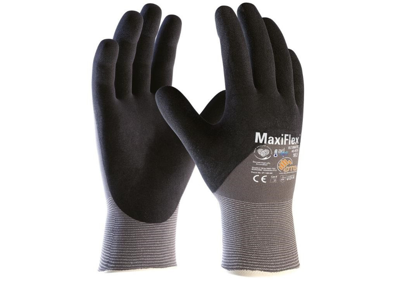 Máčané rukavice ATG MaxiFlex Ultimate 42-875 (12 párov) - veľkosť: 11/XXL, farba: sivá