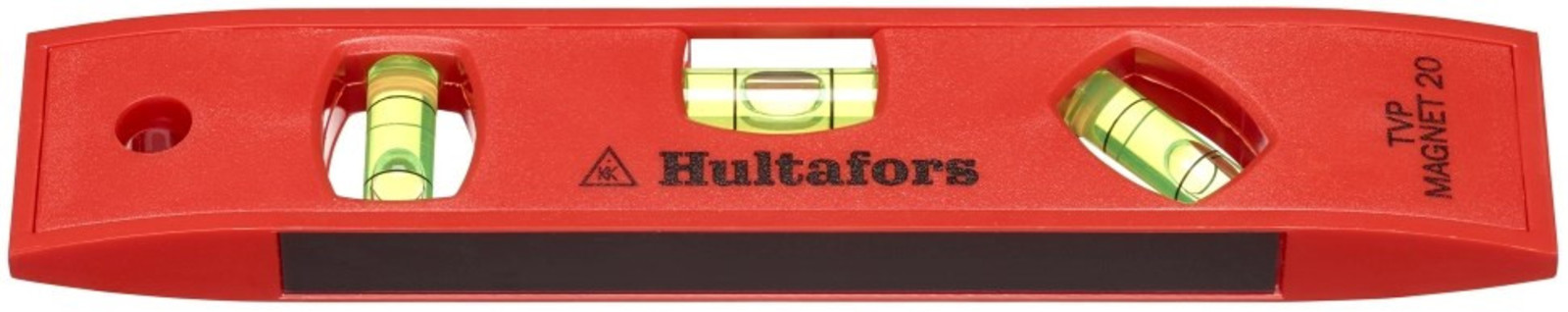 Magnetická plastová vodováha Hultafors 200mm TVP Magnetic 20 - farba: červená
