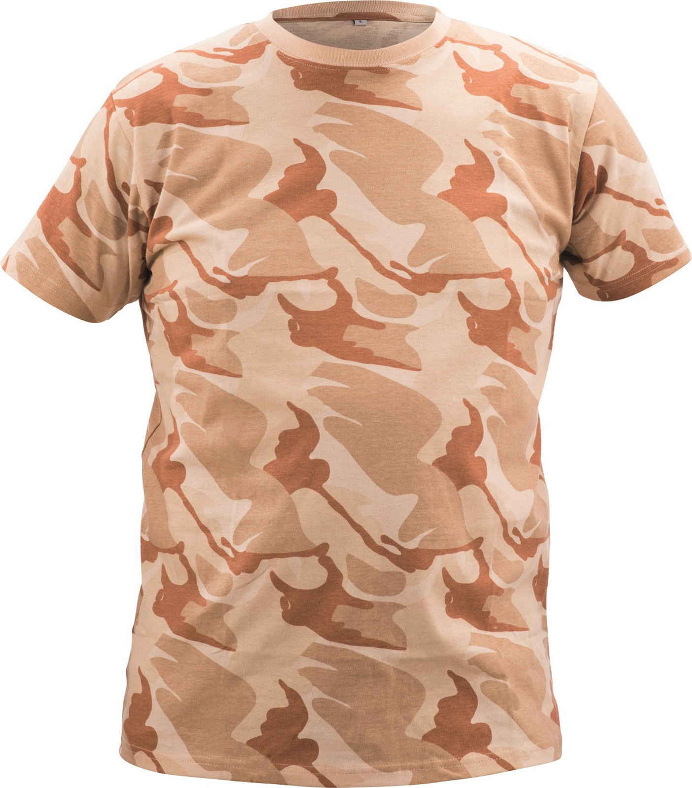 Maskáčové tričko Crambe - veľkosť: XXL, farba: béžová kamufláž