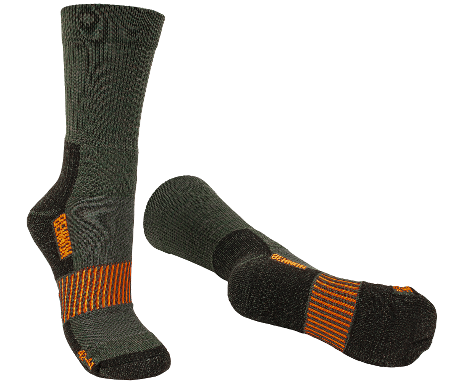 Merino ponožky Bennon Trek - veľkosť: 45-47, farba: čierna/oranžová