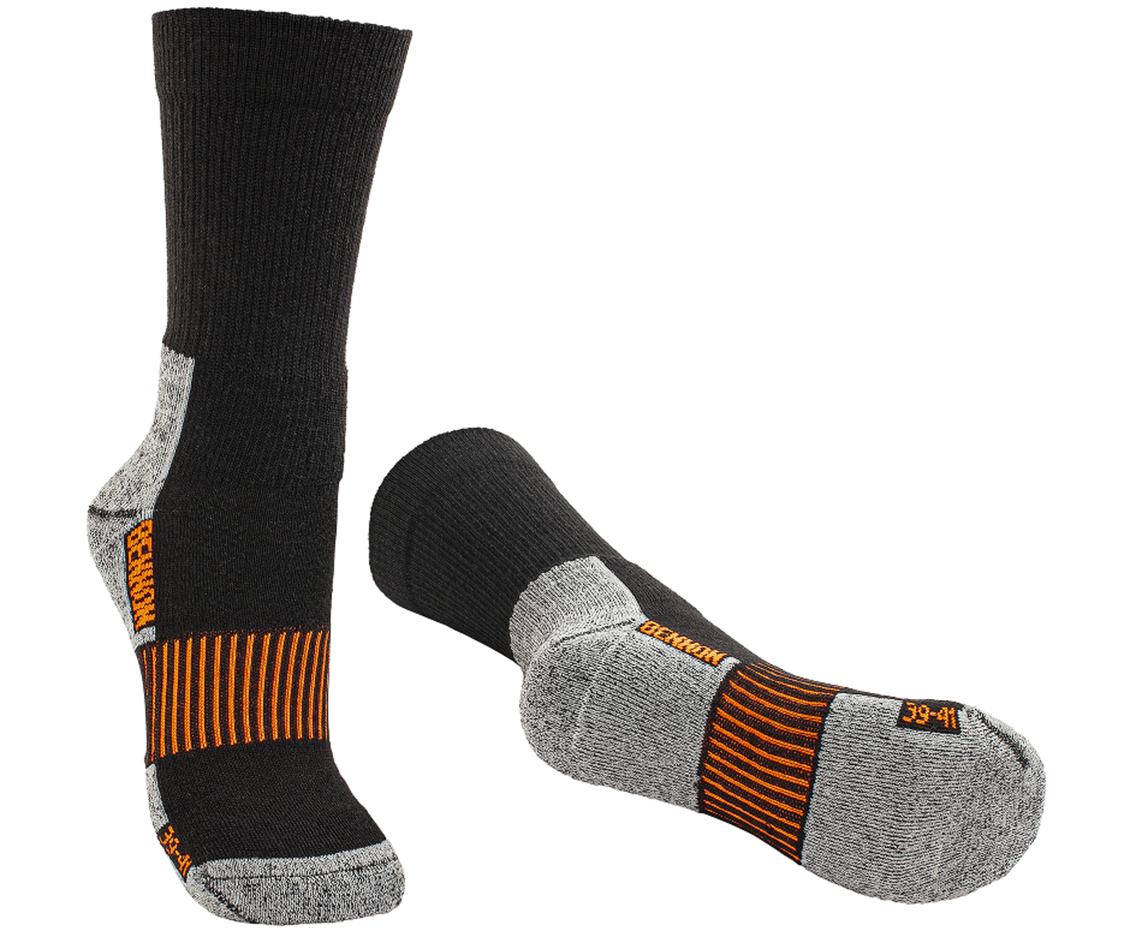 Merino ponožky Bennon Trek - veľkosť: 48-49, farba: čierna/oranžová