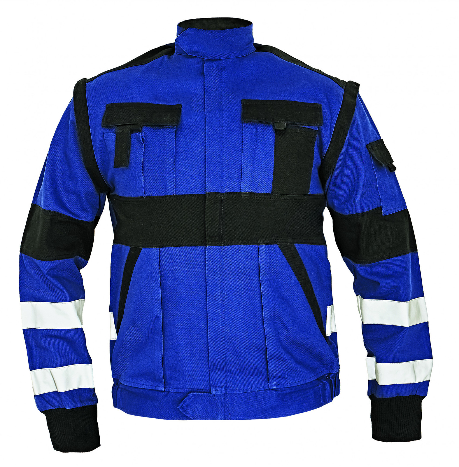 Montérková bunda Max 2v1 s reflexnými pruhmi - veľkosť: 54, farba: modrá/čierna