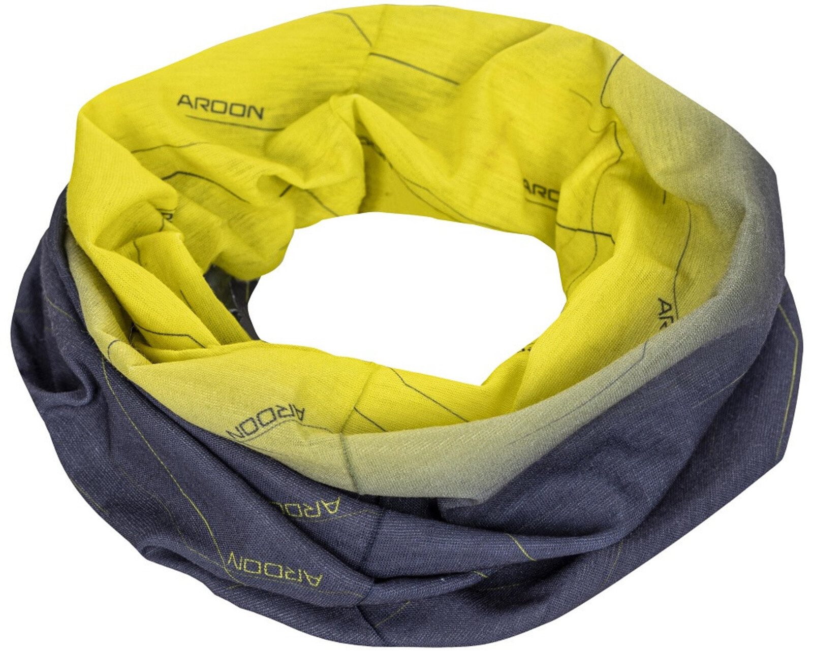 Multifunkčná šatka/nákrčník Ardon Creatron - veľkosť: UNI, farba: antracit/žltá