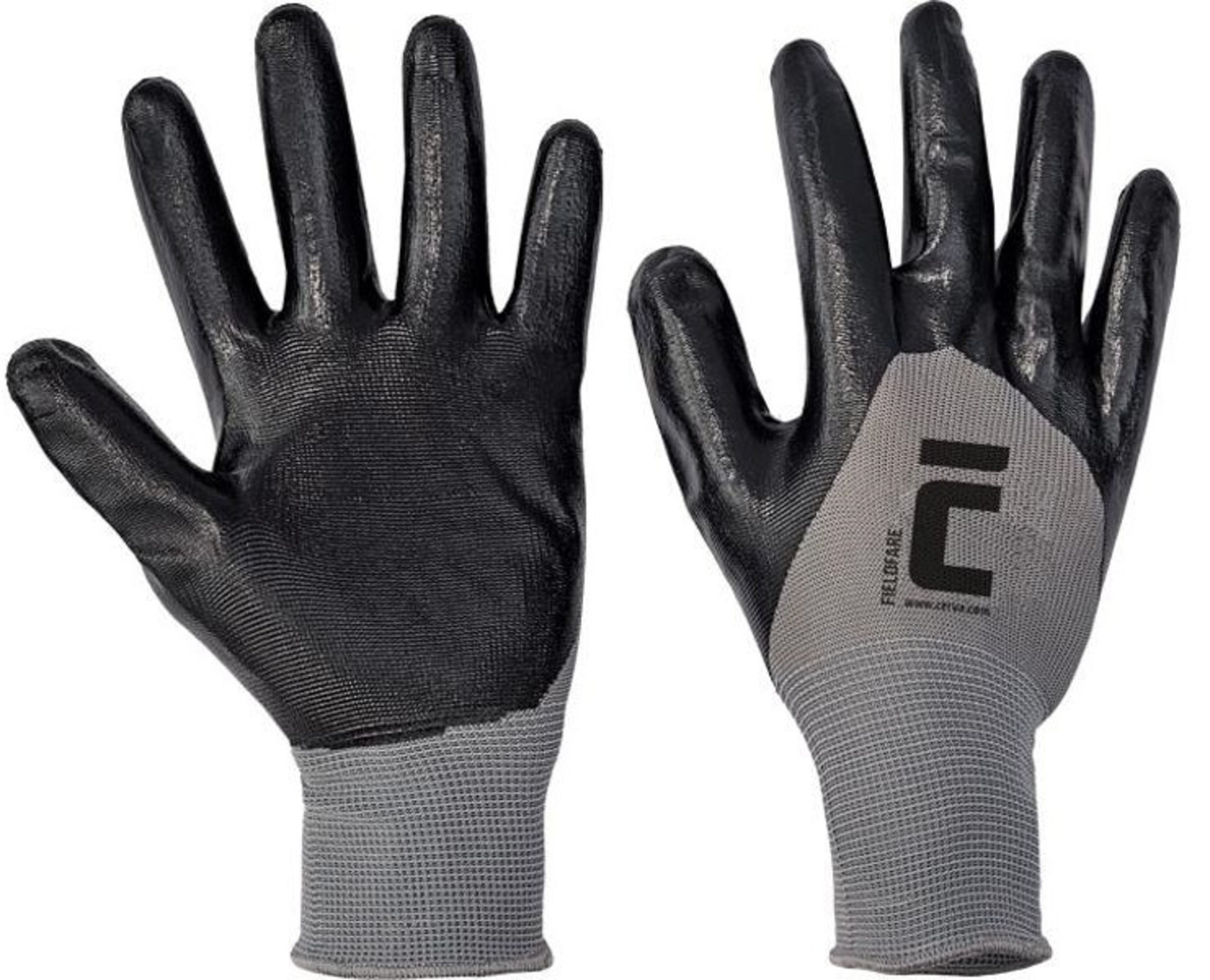 Nitrilové pracovné rukavice Fieldfare - veľkosť: 9/L, farba: čierna