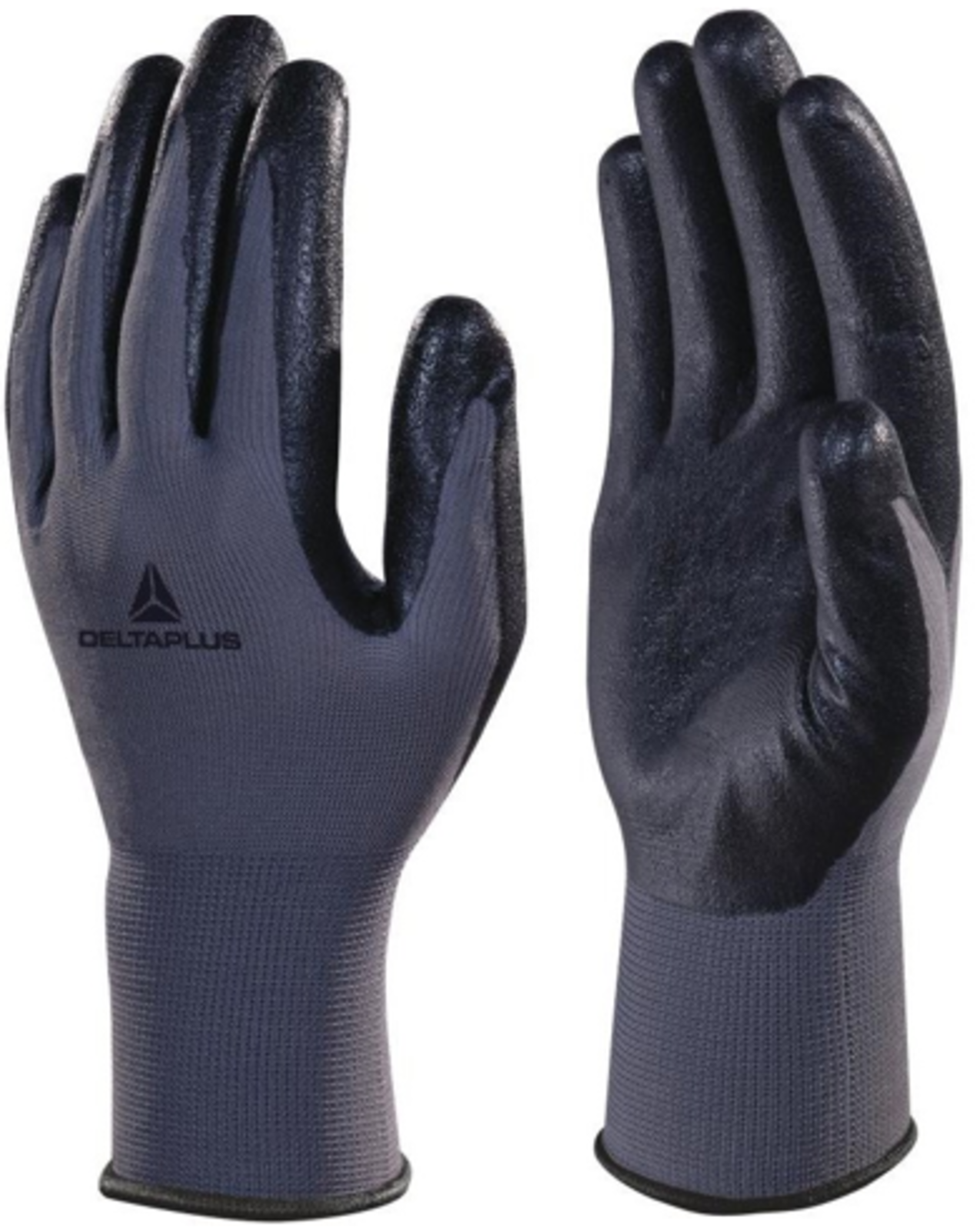 Nitrilové rukavice Delta Plus VE722 - veľkosť: 8/M, farba: sivá/čierna