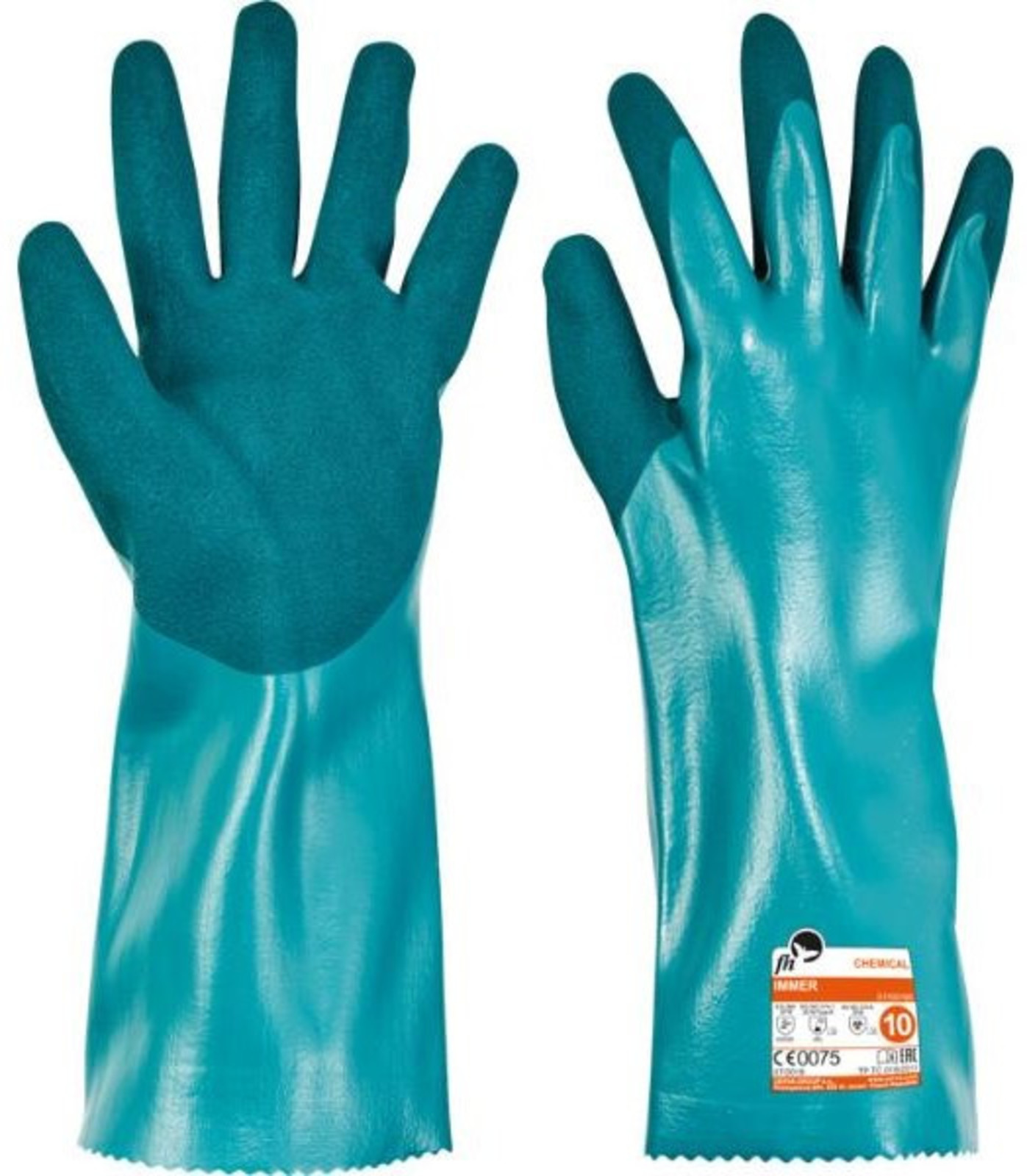 Nitrilové rukavice Free Hand Immer - veľkosť: 10/XL, farba: tyrkysová