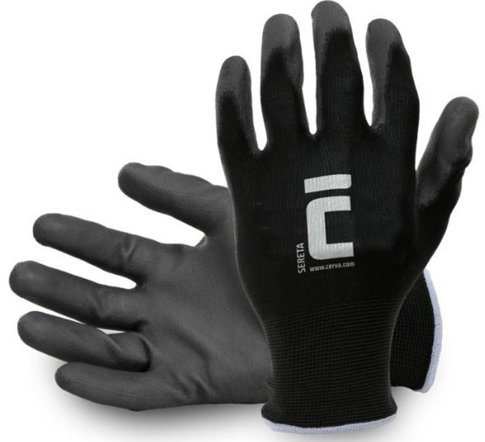 Nylonové pracovné rukavice Sereta - veľkosť: 10/XL, farba: čierna