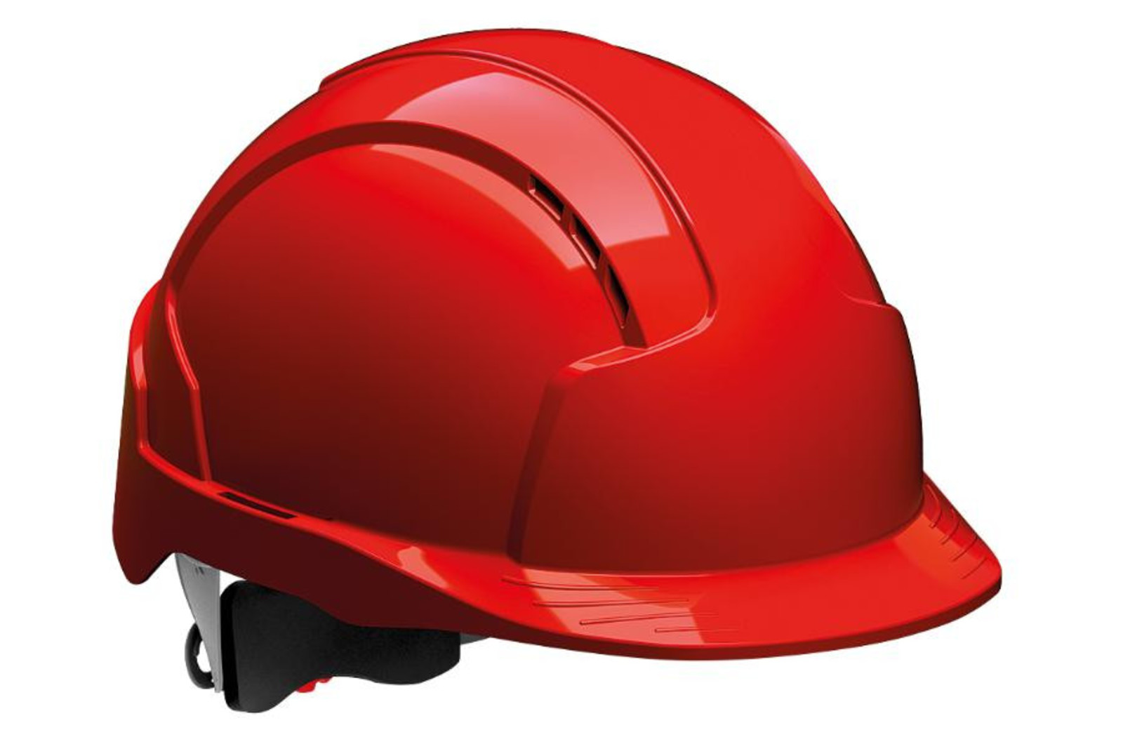 Ochranná pracovná prilba JSP EVO Lite s otočným kolieskom - farba: červená