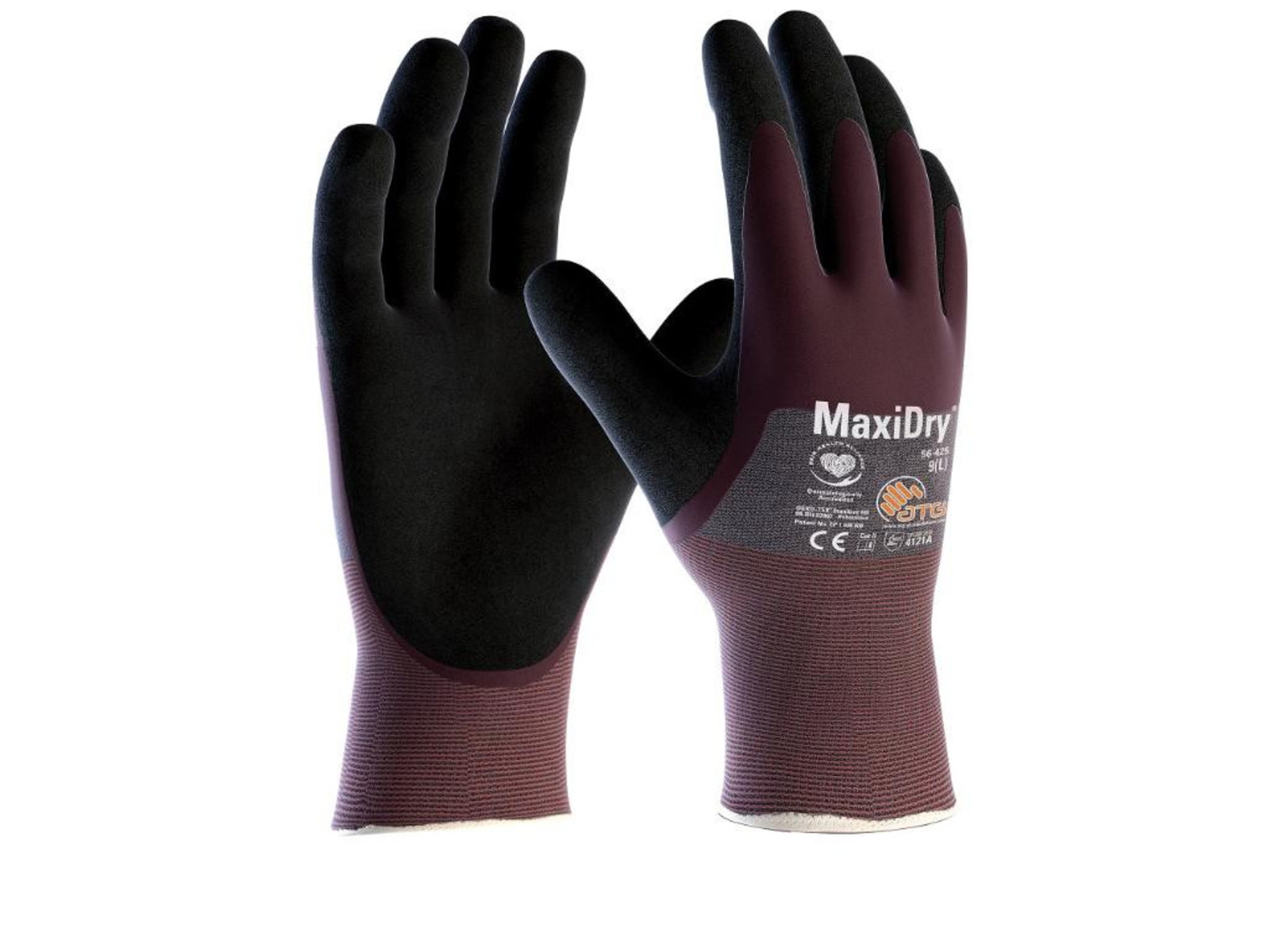 Ochranné máčané rukavice ATG MaxiDry 56-425 - veľkosť: 10/XL, farba: fialová