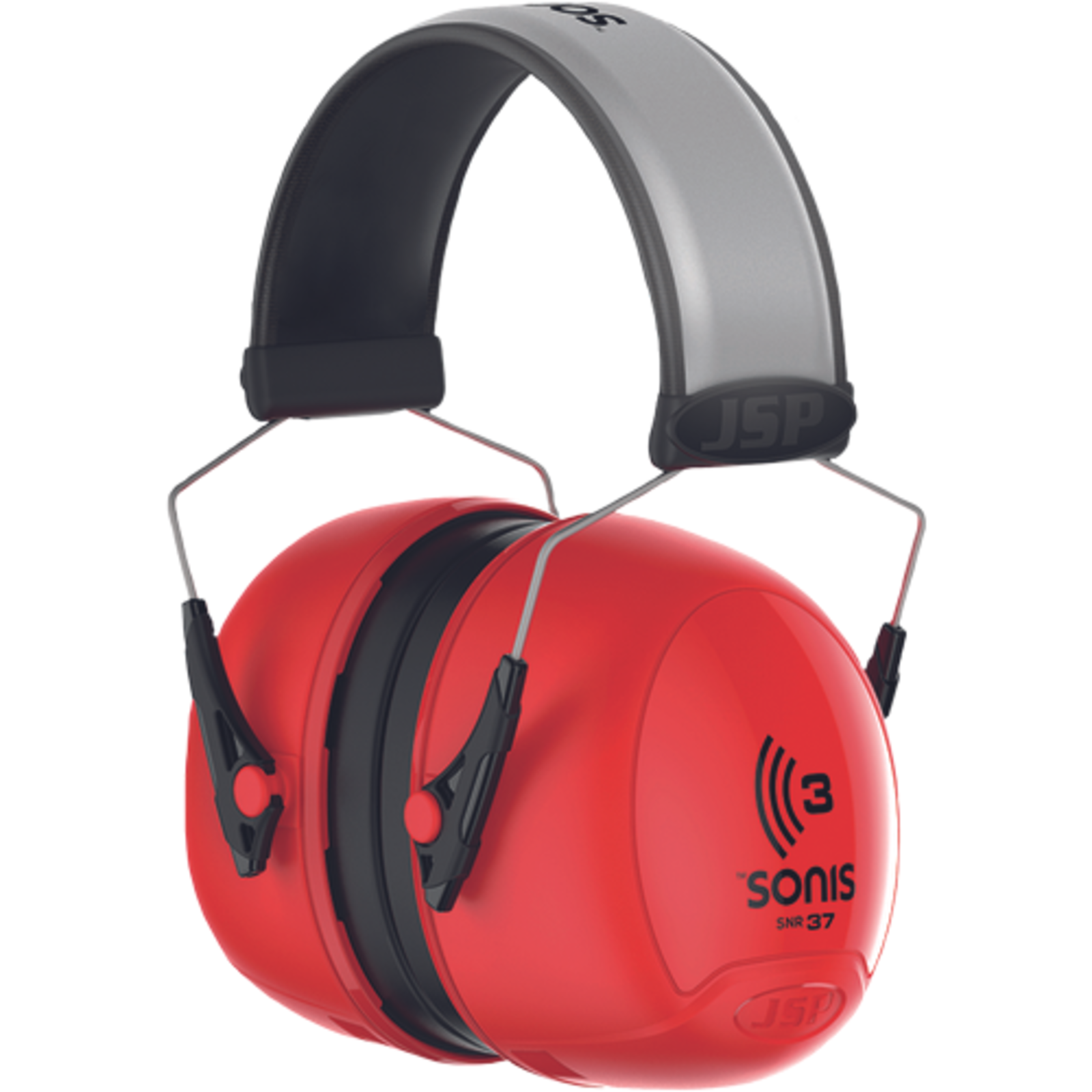 Ochranné slúchadlá JSP Sonis 3 - veľkosť: UNI, farba: červená