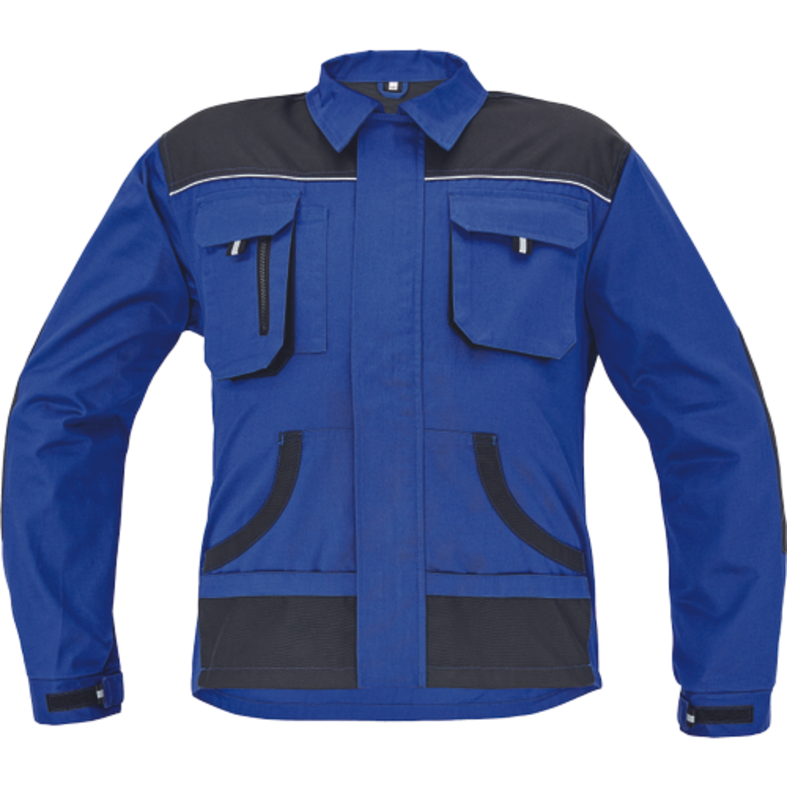 Odolná pracovná bunda Cerva FF Hans - veľkosť: 56, farba: modrá/antracit