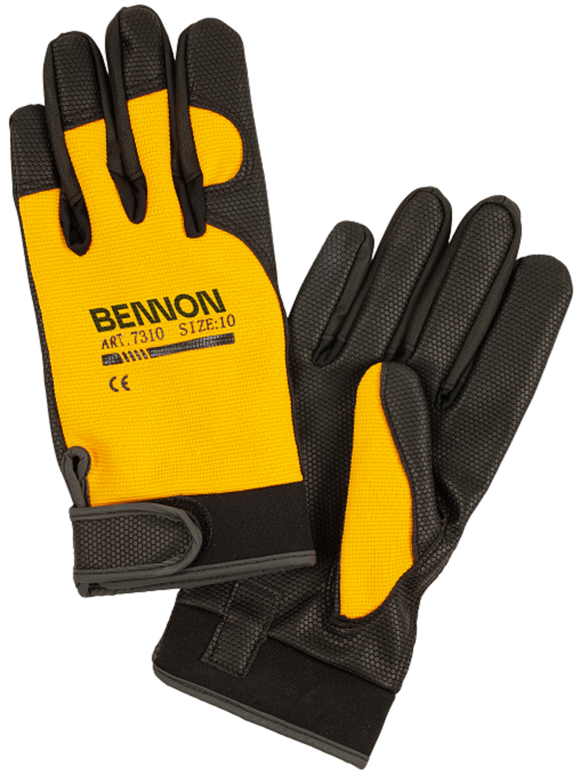 Odolné pracovné rukavice Bennon Kalytos  - veľkosť: XL, farba: čierna/žltá