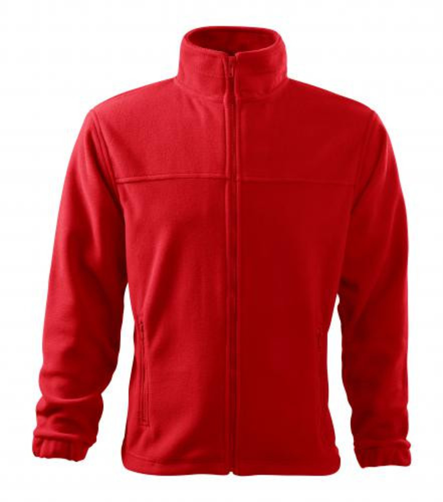 Pánska fleece mikina Rimeck Jacket 501 - veľkosť: L, farba: červená