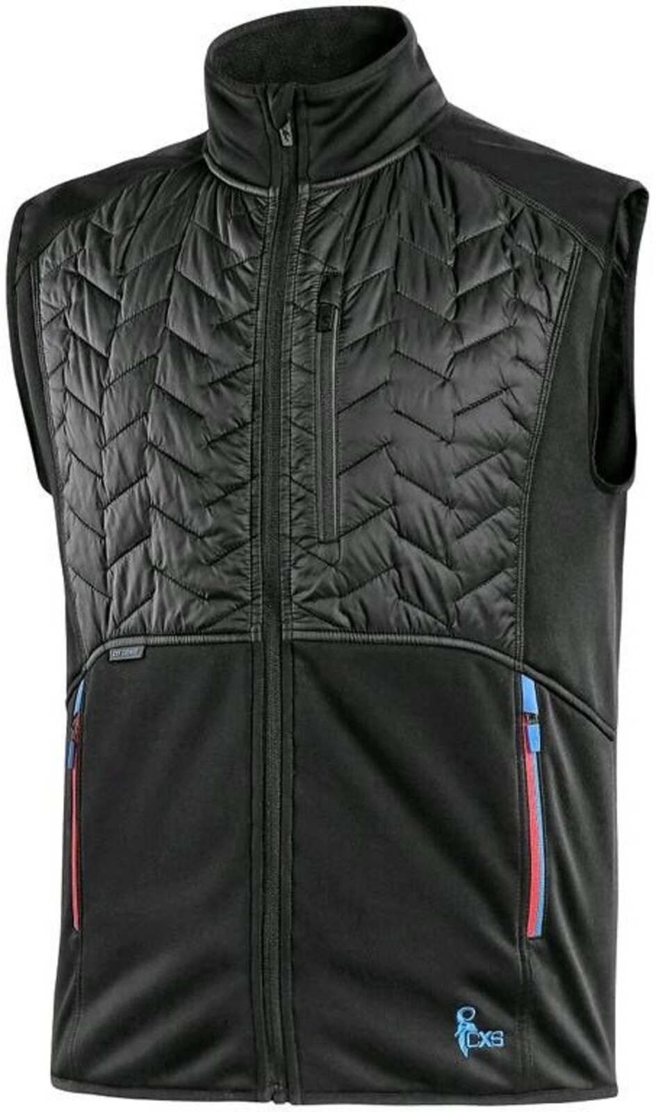 Pánska kombinovaná vesta CXS Leonis - veľkosť: M, farba: čierna/modrá