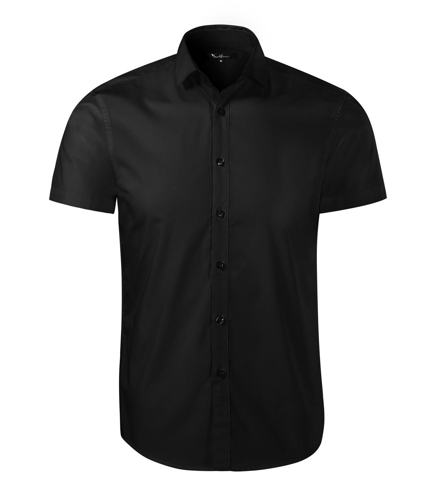 Pánska košeľa s krátkym rukávom Malfini Premium Flash 260 - veľkosť: XL, farba: čierna