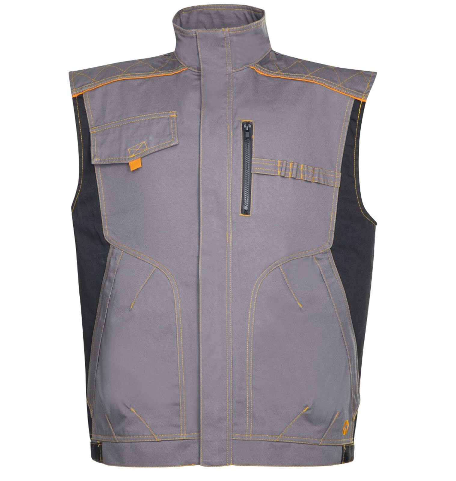 Pánska montérková vesta Ardon Vision - veľkosť: 58, farba: sivá/oranžová