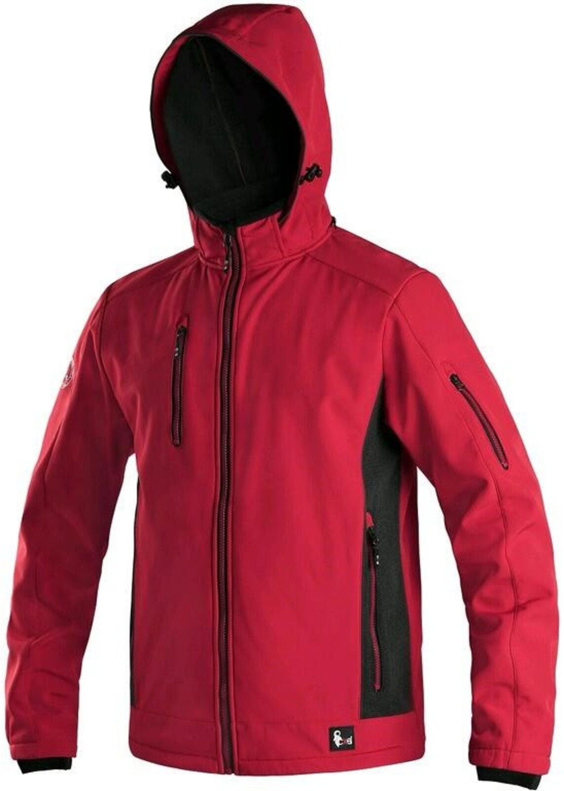 Pánska softshellová bunda CXS Durham - veľkosť: S, farba: červená/čierna