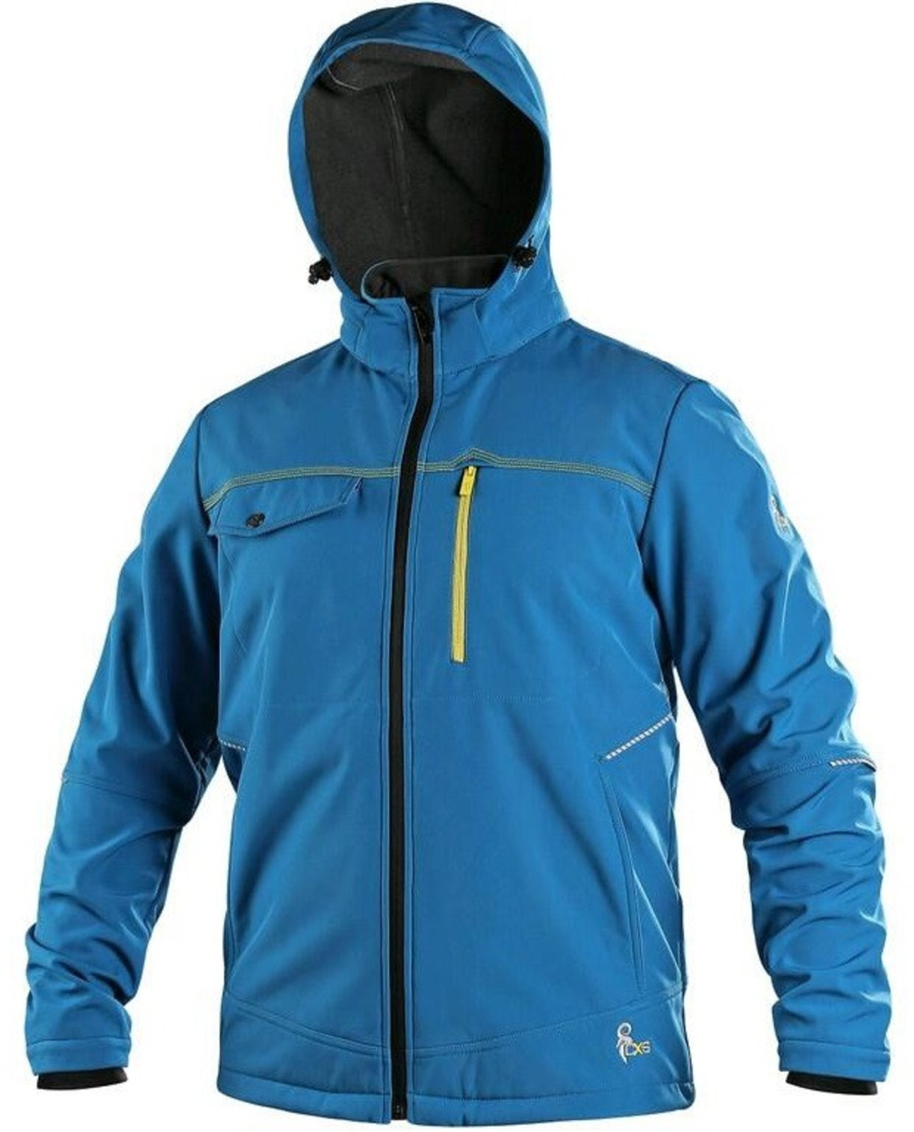 Pánska softshellová bunda CXS Stretch - veľkosť: L, farba: modrá