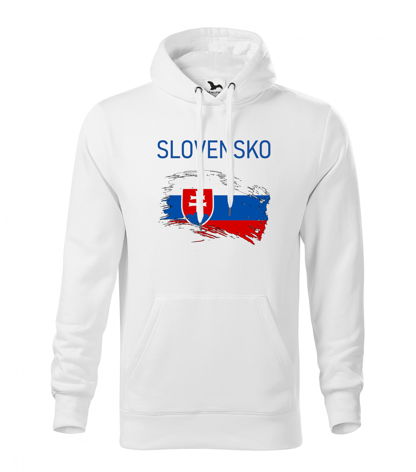 Pánska voľnočasová mikina Slovensko - veľkosť: XL, farba: biela