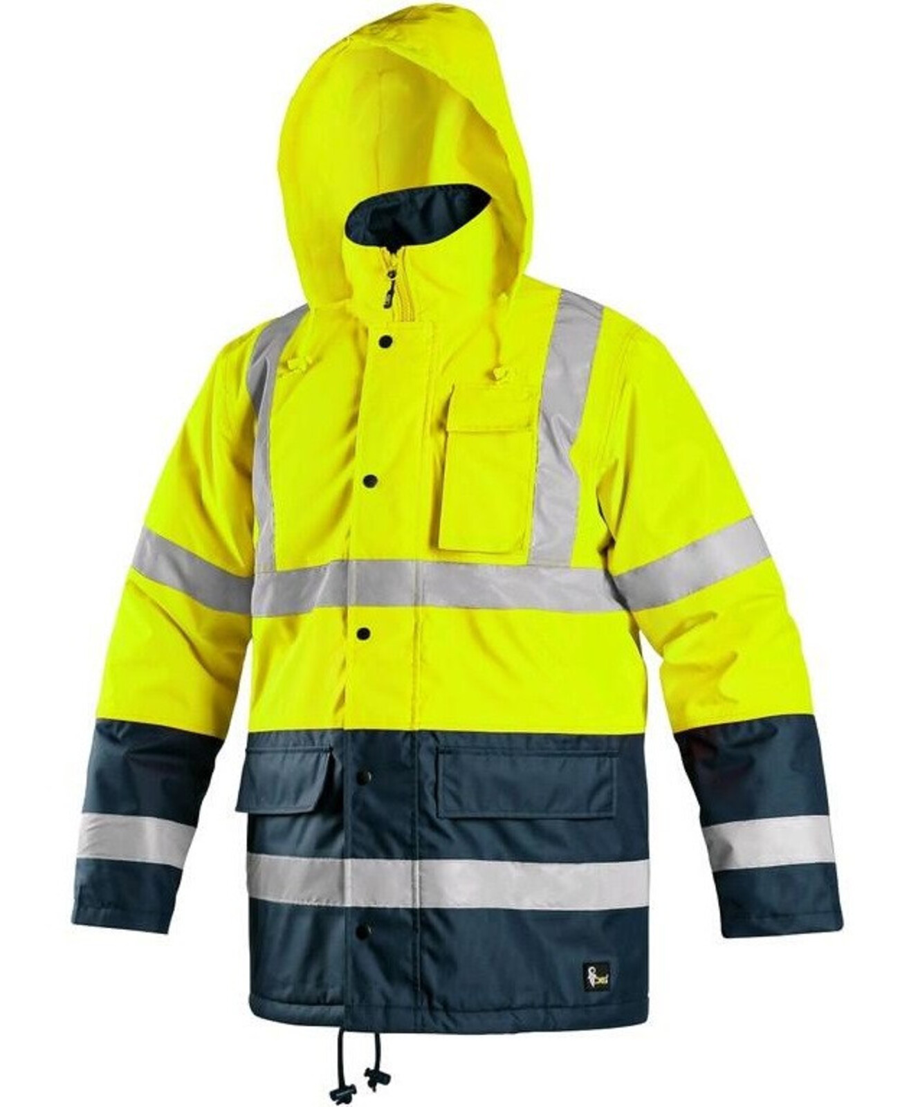 Pánska zateplená reflexná pracovná bunda CXS Oxford - veľkosť: XL, farba: žltá/navy
