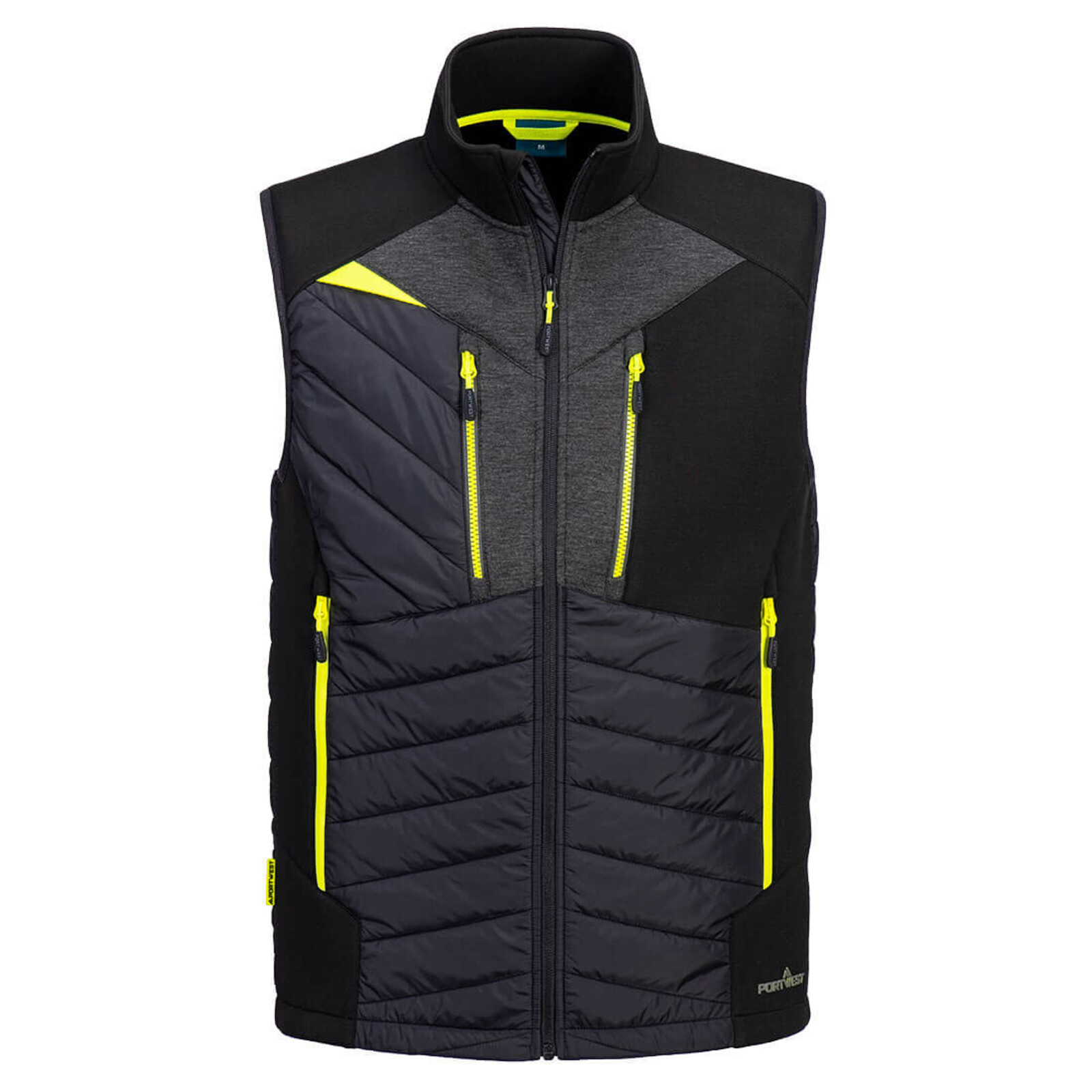 Pánska zateplená vesta Portwest DX4 Baffle DX470 - veľkosť: M, farba: čierna/žltá