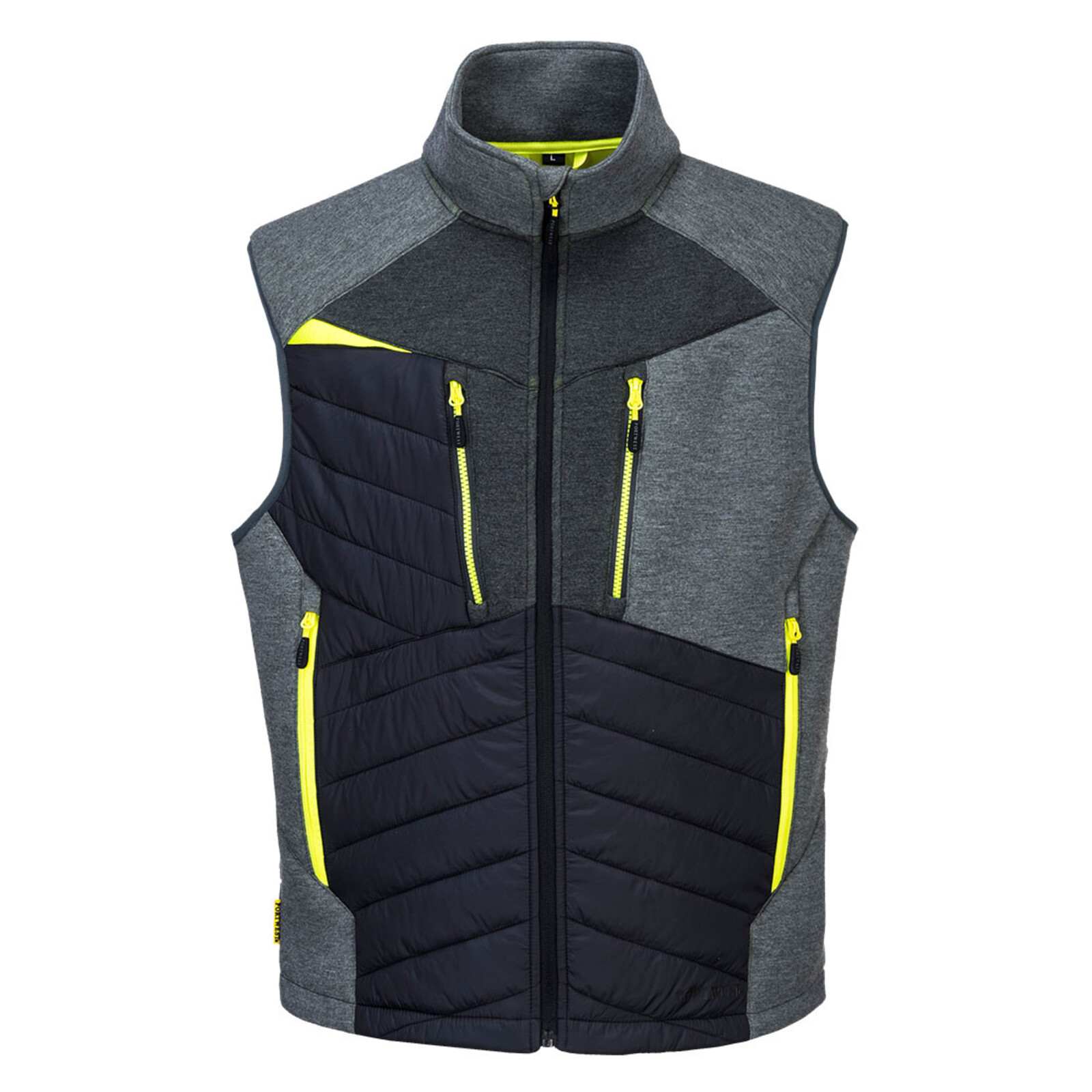 Pánska zateplená vesta Portwest DX4 Baffle DX470 - veľkosť: XL, farba: sivá/žltá