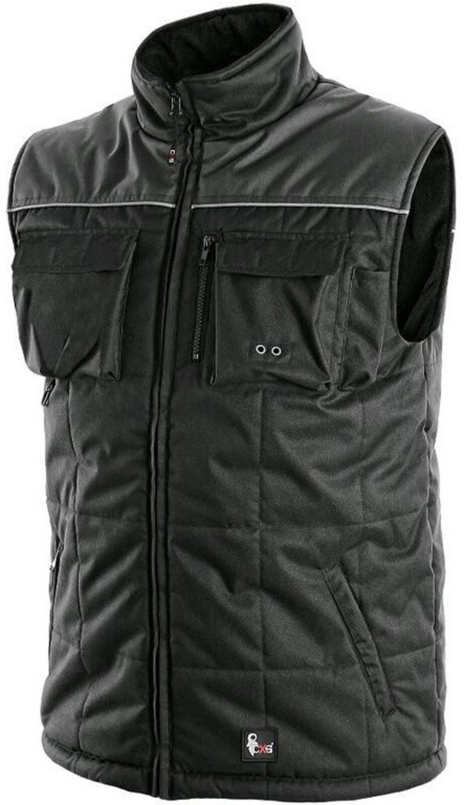 Pánska zateplená zimná vesta CXS Seattle - veľkosť: L, farba: čierna/sivá
