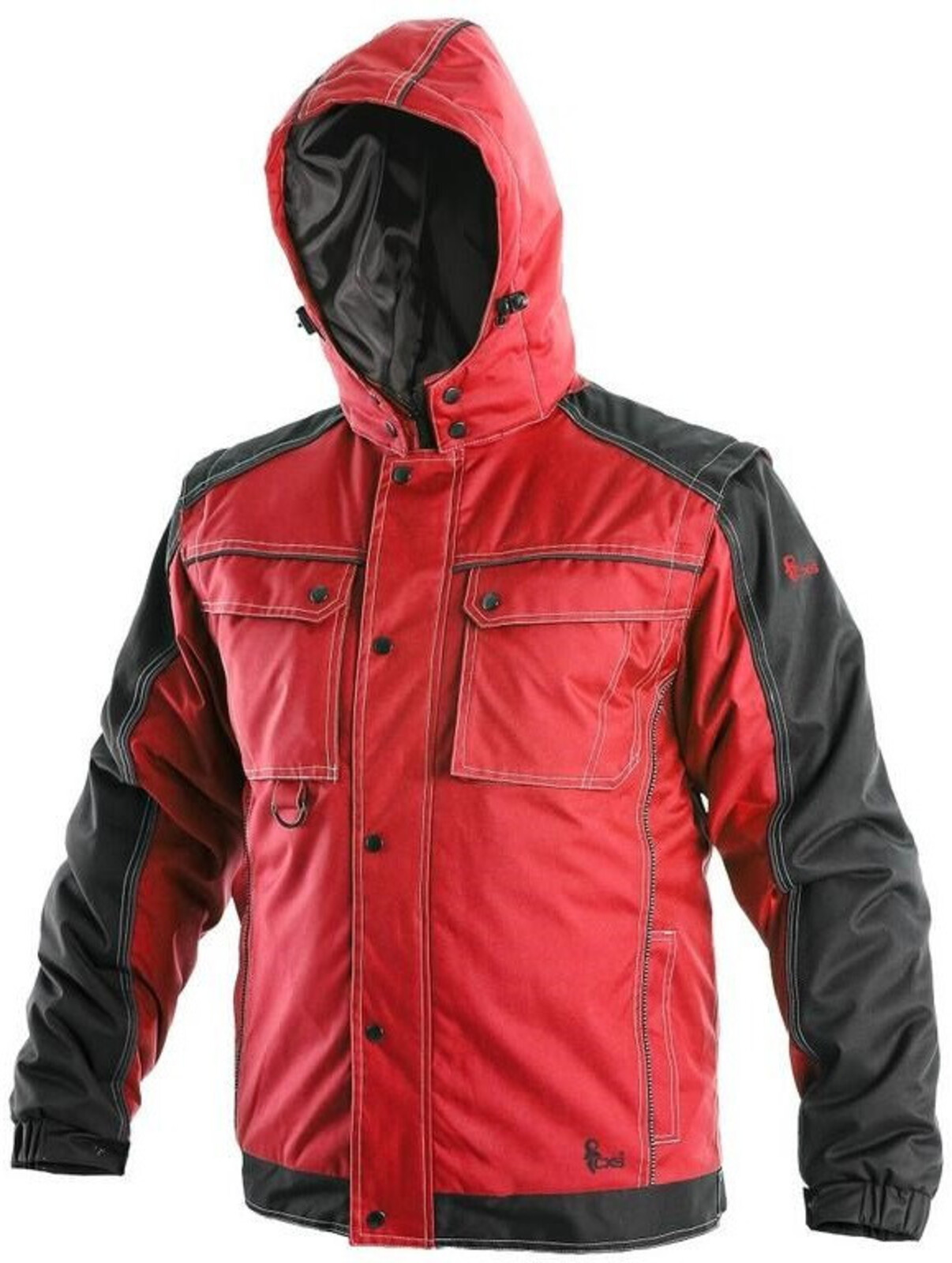 Pánska zimná bunda CXS Irvine 2v1 - veľkosť: 4XL, farba: červená/čierna