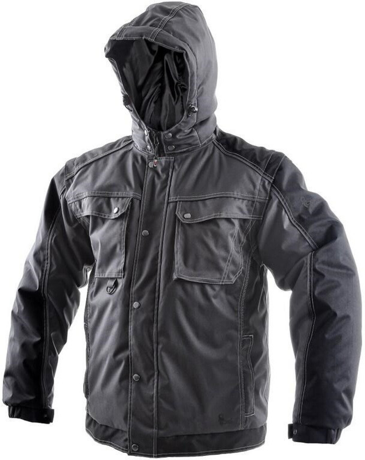 Pánska zimná bunda CXS Irvine 2v1 - veľkosť: M, farba: sivá/čierna