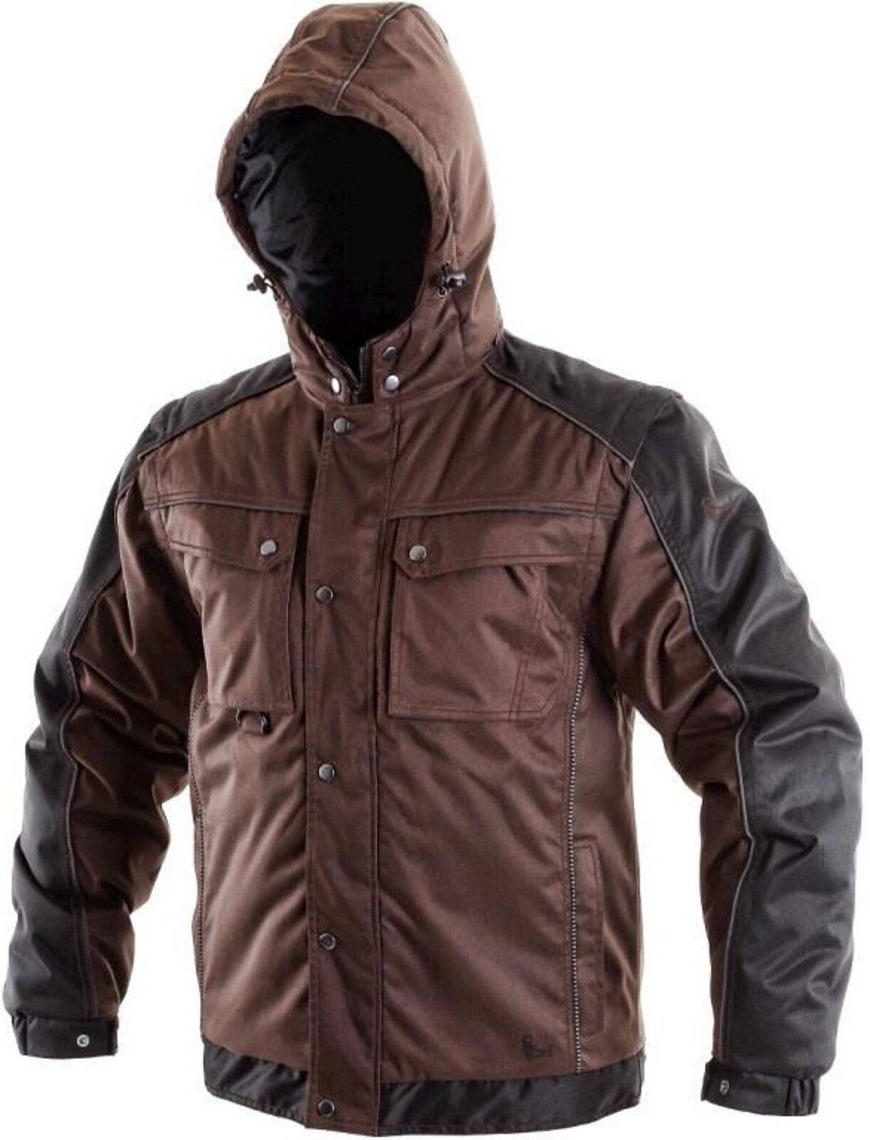 Pánska zimná bunda CXS Irvine 2v1 - veľkosť: 4XL, farba: hnedá/čierna