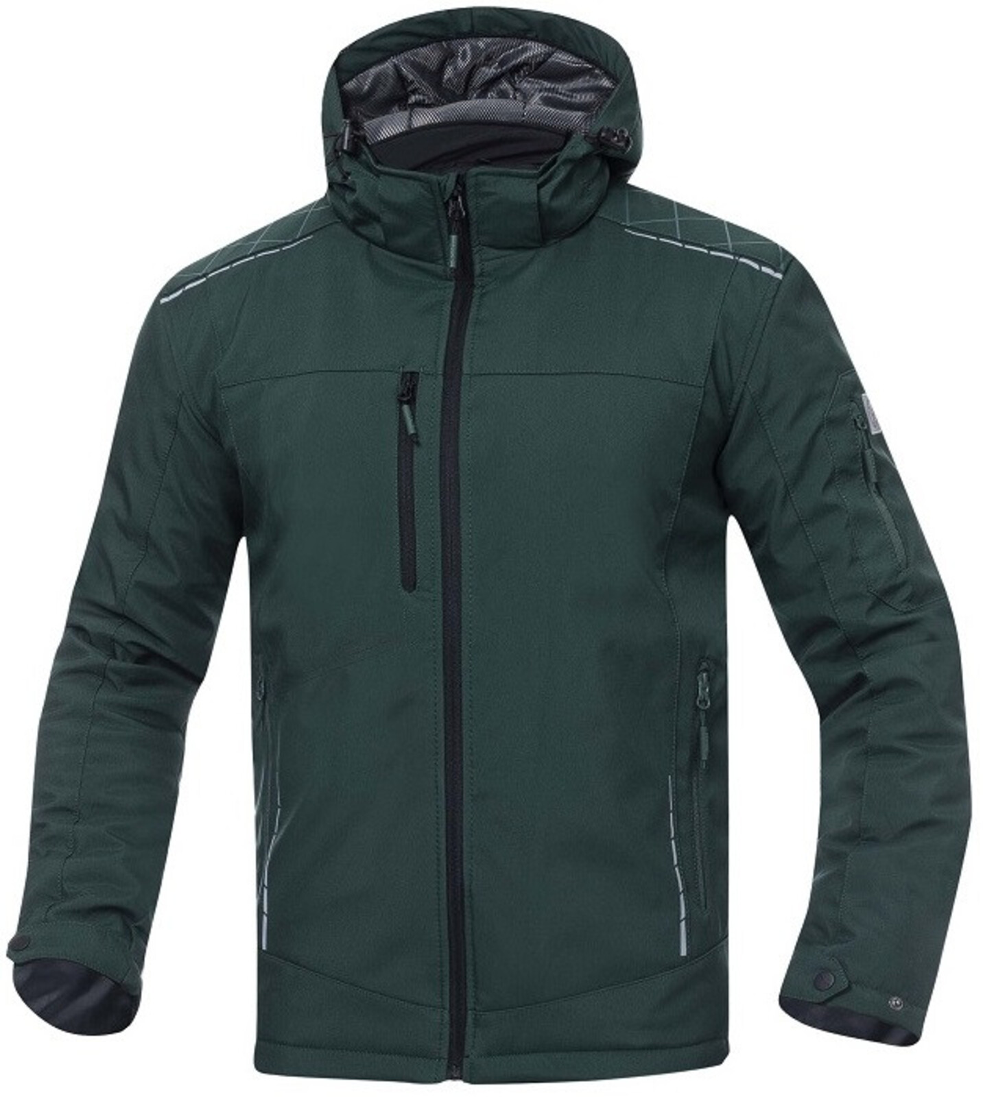Pánska zimná softshellová bunda Ardon Vision - veľkosť: L, farba: tmavo zelená