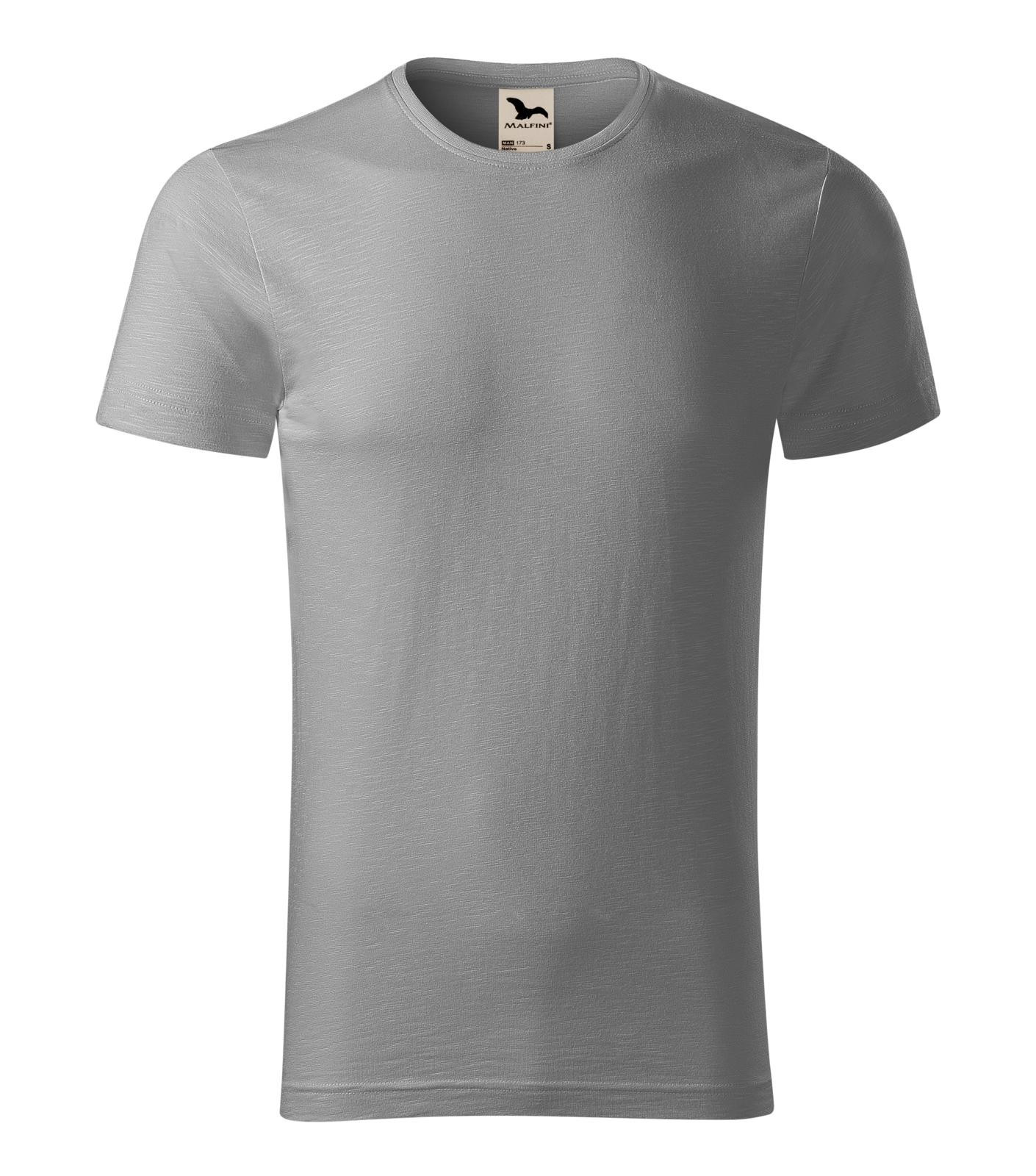 Pánske bavlnené tričko Malfini Native 173 - veľkosť: XXL, farba: starostrieborná
