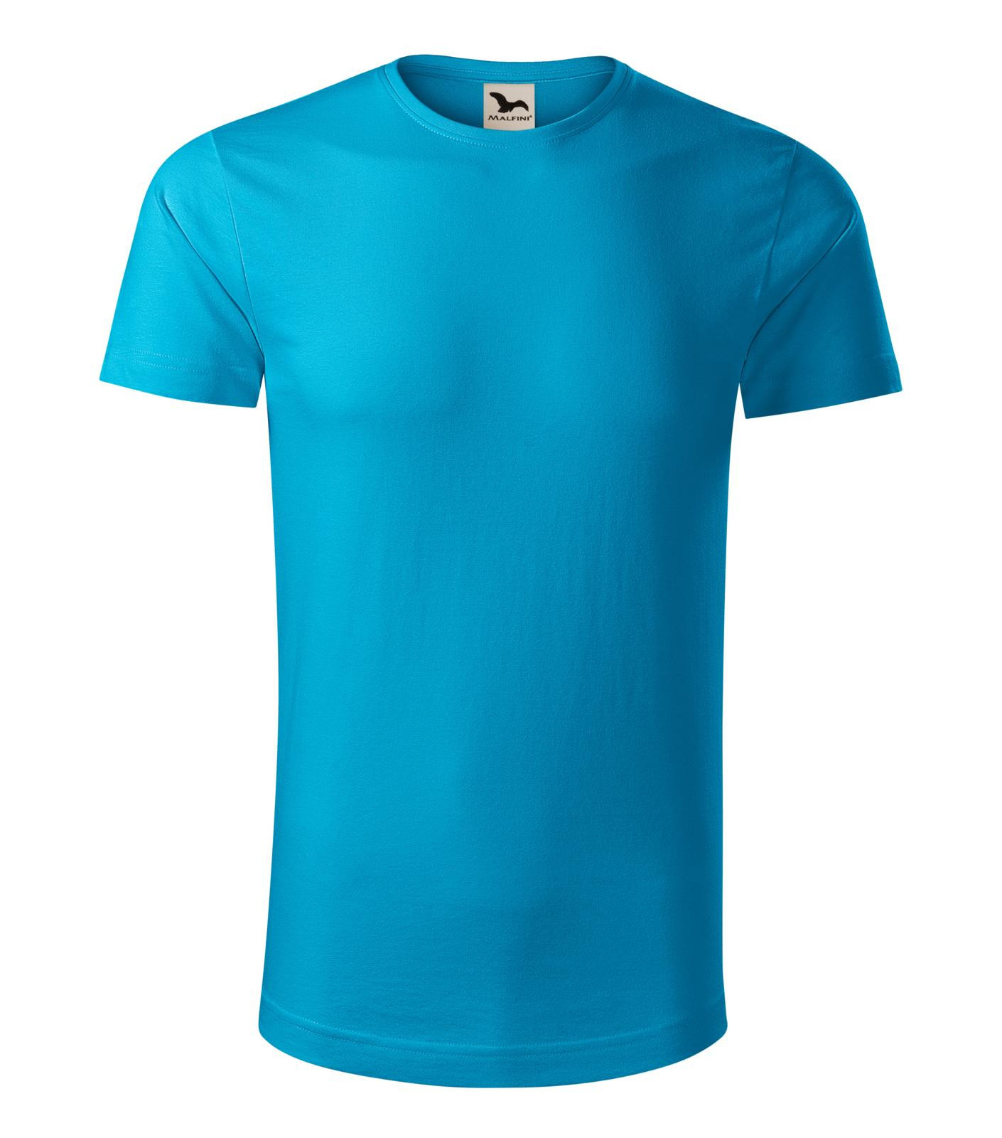 Pánske bavlnené tričko Malfini Origin 171 - veľkosť: L, farba: tyrkysová